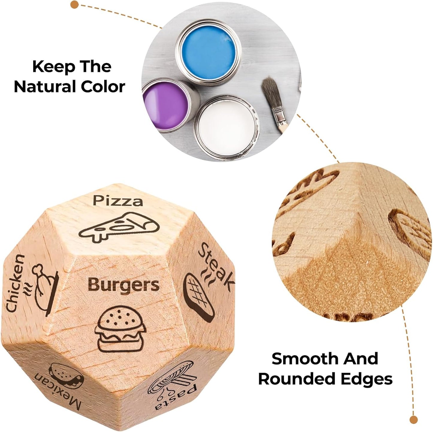 Valentines Day Gifts for Him Her, Stocking Stuffers for Men Women Adults, Anniversary Birthday Gifts for Men Women, Date Night Food Dice