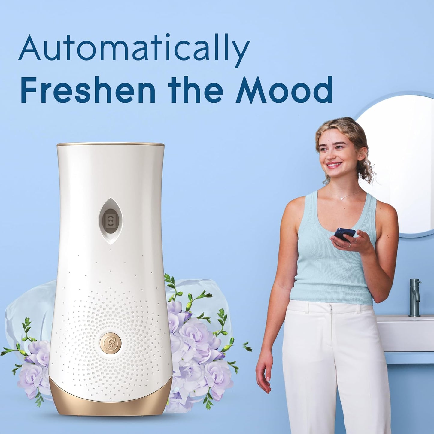 Glade Automatic Spray Air Freshener Refill, Scented Air Freshener for Home and Bathroom, Clean Linen, 6.2 Oz, 3 Count