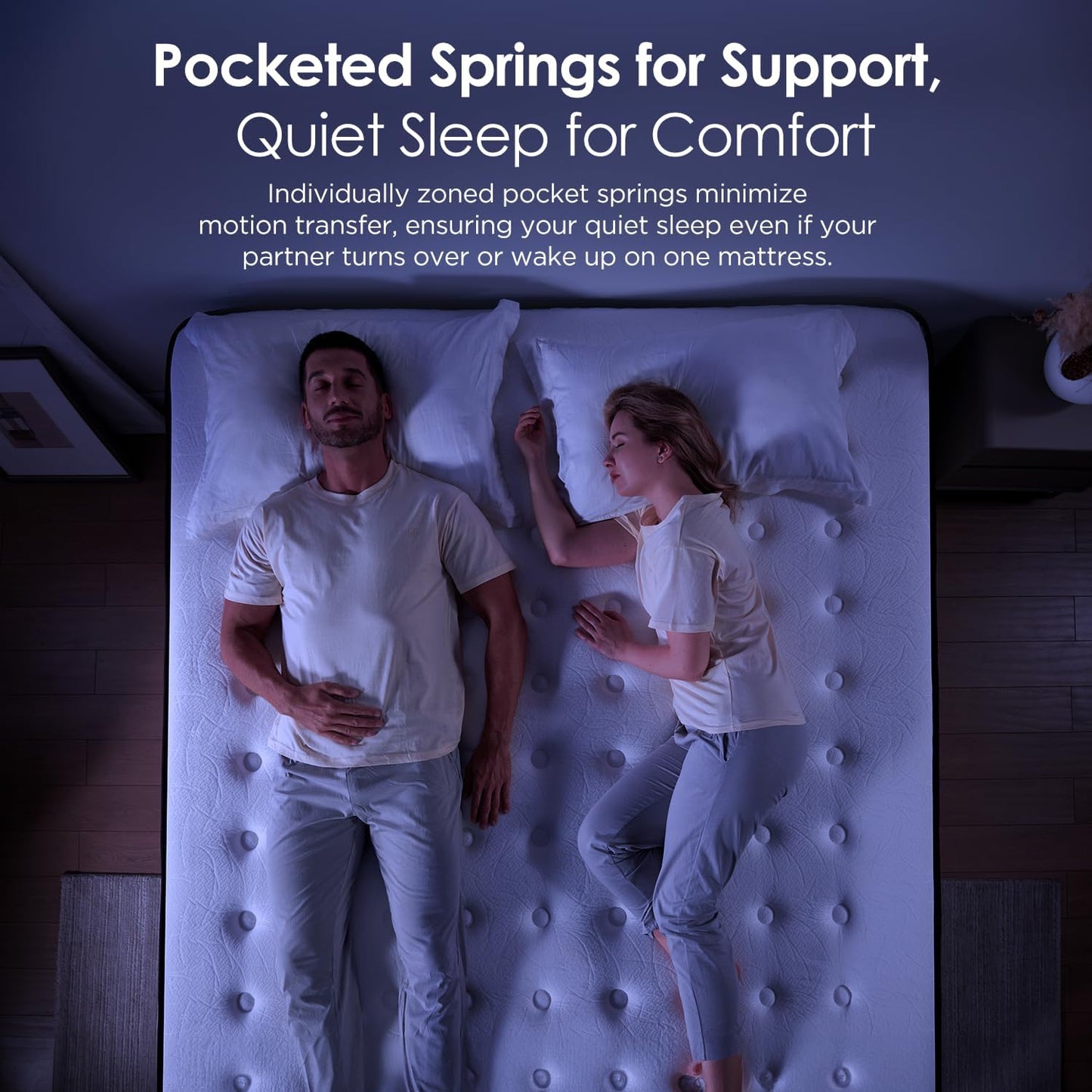 King Size Mattress 12 Inch - Medium Firm Hybrid Memory Foam Mattress with Individual Pocket Springs for Pressure Relief & Motion lsolation, CertiPUR-US Certified, Fiberglass-Free, 80" x 76"