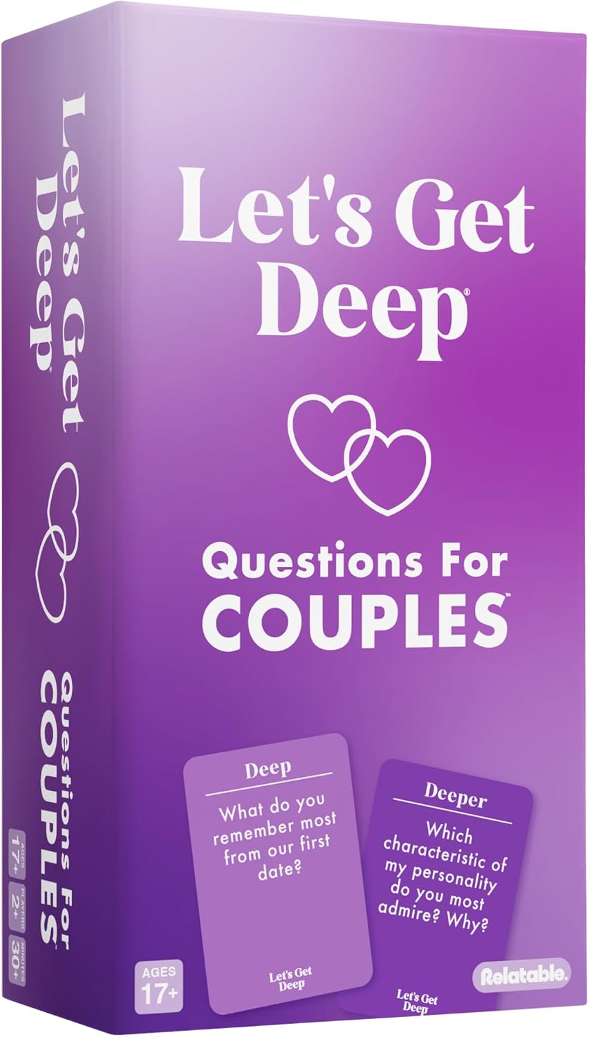 WHAT DO YOU MEME? Let’s Get Deep by Relatable – Valentine’s Day Couples Game, Intimacy Card Game with 200 Questions, Perfect for Date Nights, Girlfriend Gifts & Meaningful Couples Gifts