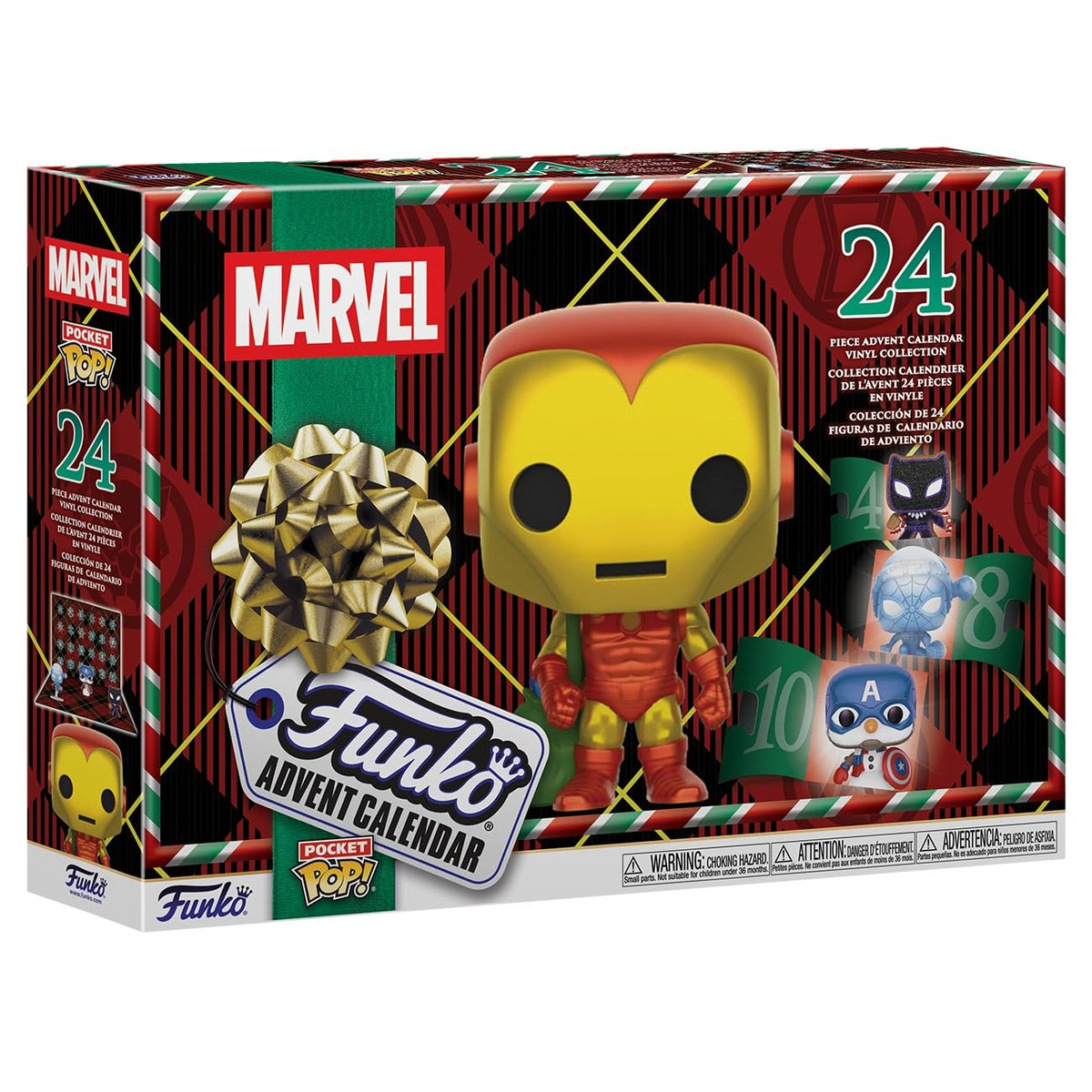 POP Funko Pocket Calendar: Marvel - Iron Man & Spider-Man - 24 Day