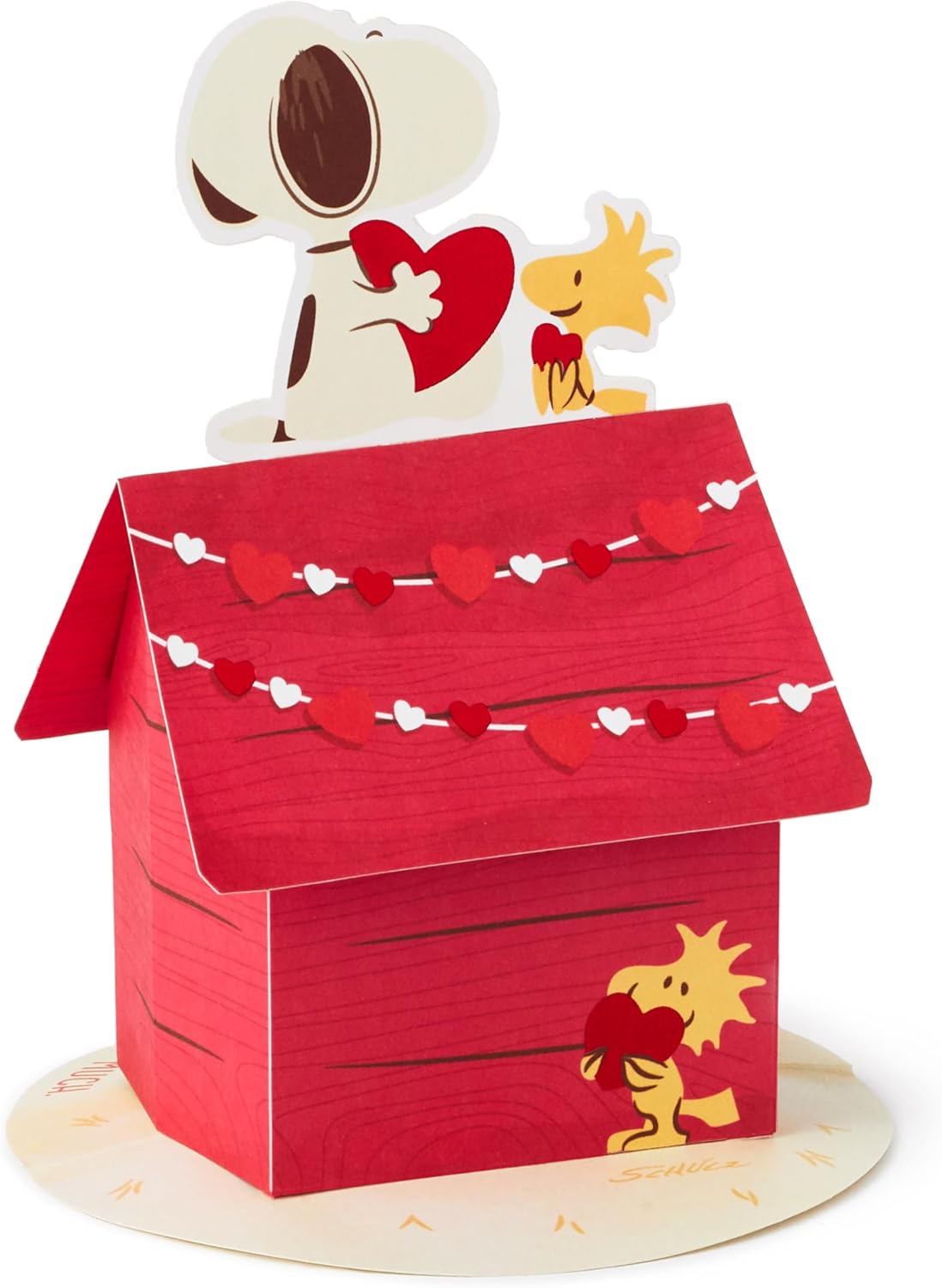 Hallmark Peanuts Valentines Day Pop Up Card (Snoopy and Woodstock) Paper Wonder 3D Card