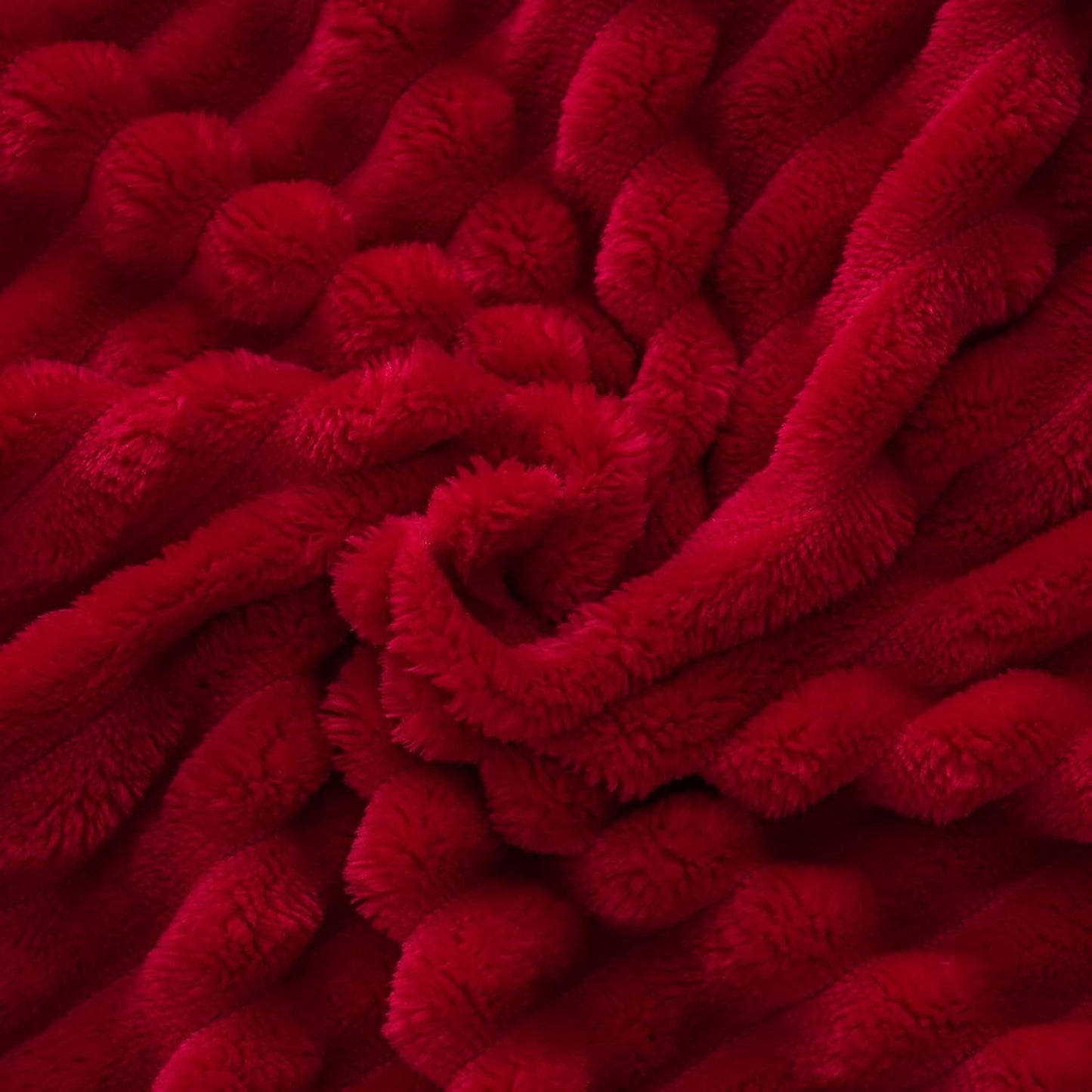 Linecooo Valentines Day Decorations Red Fleece Throw Blanket 50”×60” for Couch Sofa Bed,Super Soft Cozy Plush Microfiber Flannel Blanket with Stripes Design Lightweight for Adults,Woman,Girls Gifts