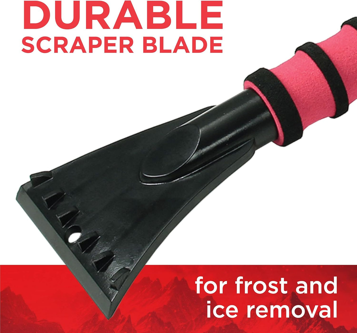 Mallory 532 26 Inch Snow Brush with Ice Scraper for Cars, Trucks, SUVs, RVs, and More (Colors May Vary)