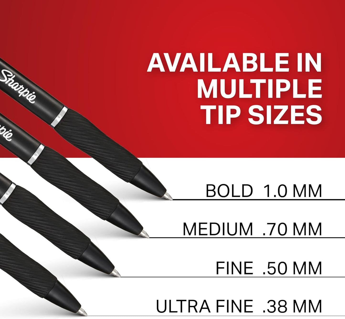 Sharpie S-Gel Gel Pens, Black Barrel, Medium Point (0.7mm), Black Gel Ink Pens, 12 Count - Home, Office, School, Journaling, Writing, Note-Taking, Teacher Supplies