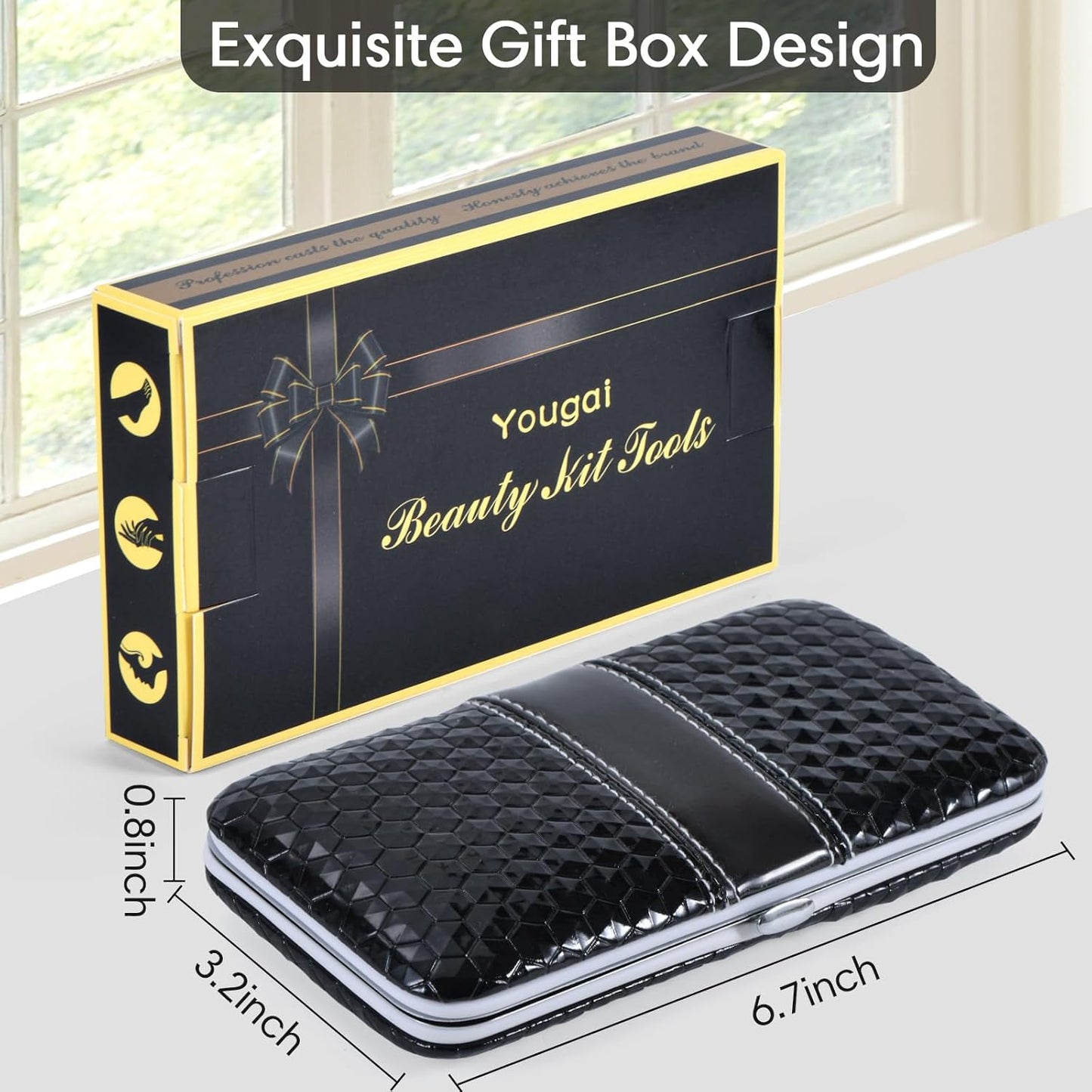 Nail Clippers Set Fingernail and Toenail Clipper Cutters for Men and Women, Professional Manicure Pedicure Grooming Kit, 18 Pieces Stainless Steel Nail Care Tools with PU Leather Travel Case