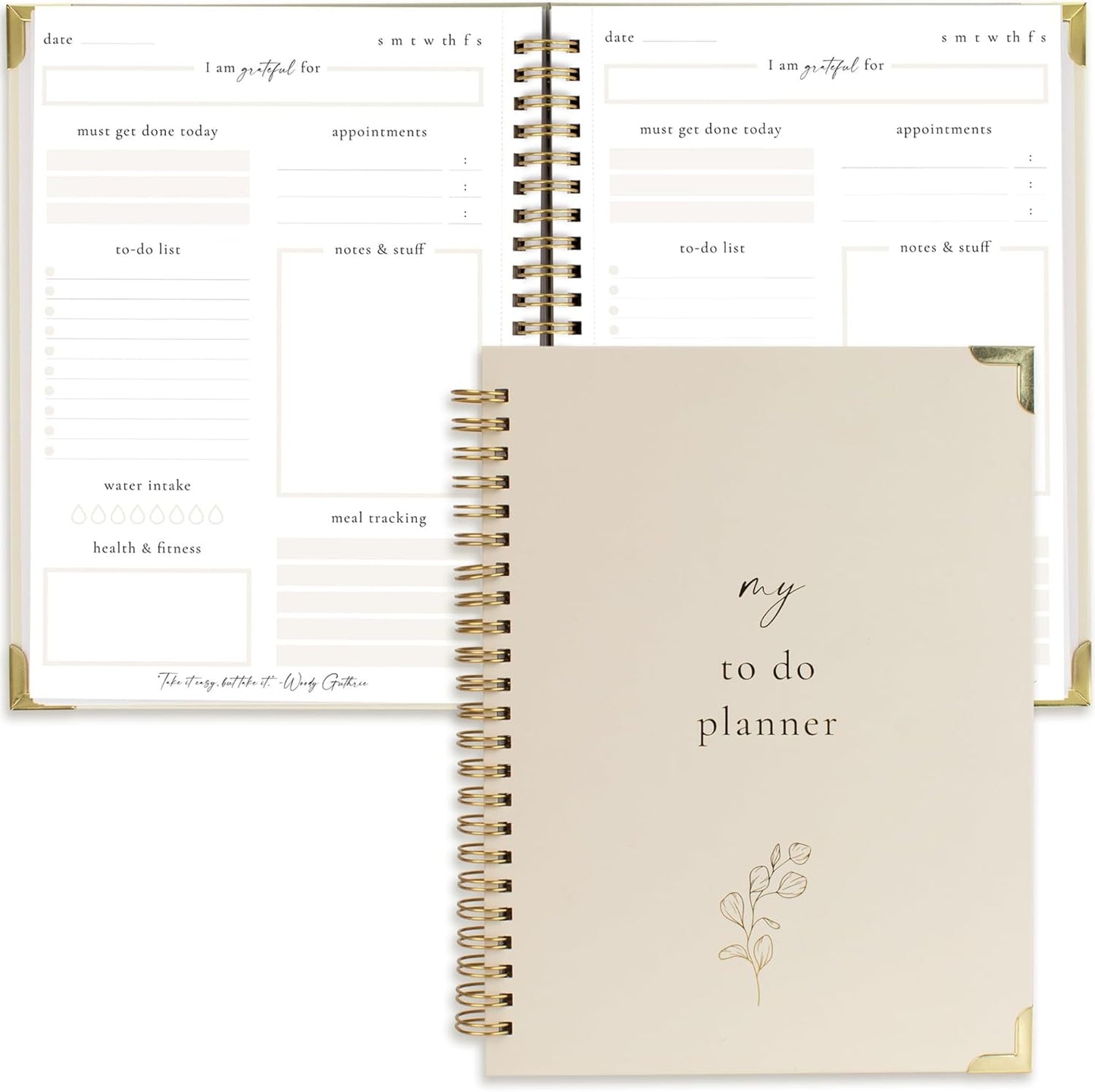 Beautiful To Do List Notebook - Aesthetic Daily Planner to Easily Organize Your Tasks And Boost Productivity - Stylish Undated ADHD Planner Gift and The Perfect School or Office Supplies For Women