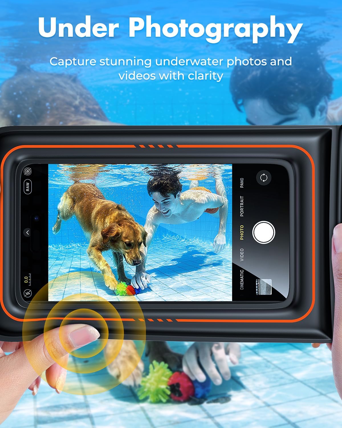 UNBREAKcable Floating Waterproof Phone Pouch 2 Pack, IPX8 Waterproof Phone Case Dry Bag Kayak/Beach/Cruise Travel Essentials, Water Proof Pouch for iPhone 16 15 Pro Max, Samsung S25 Ultra S24 S23-7"