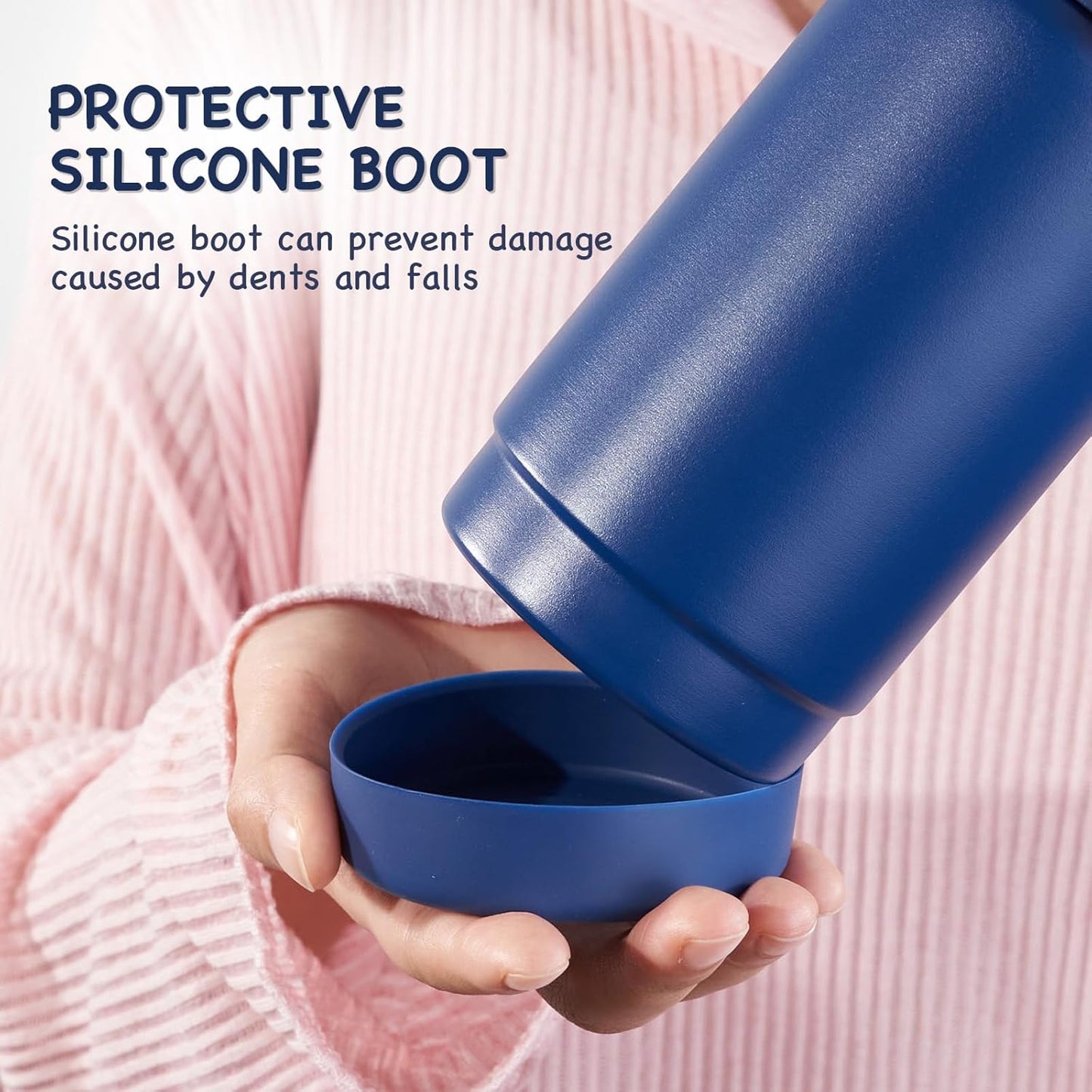 Kerilyn 12oz Kids Water Bottle, Stainless Steel Insulated Water Bottle For Kids, Toddler Cup With Straws Leak-proof, Kids Water Bottles For School Boys Girls, BPA Free, Blue