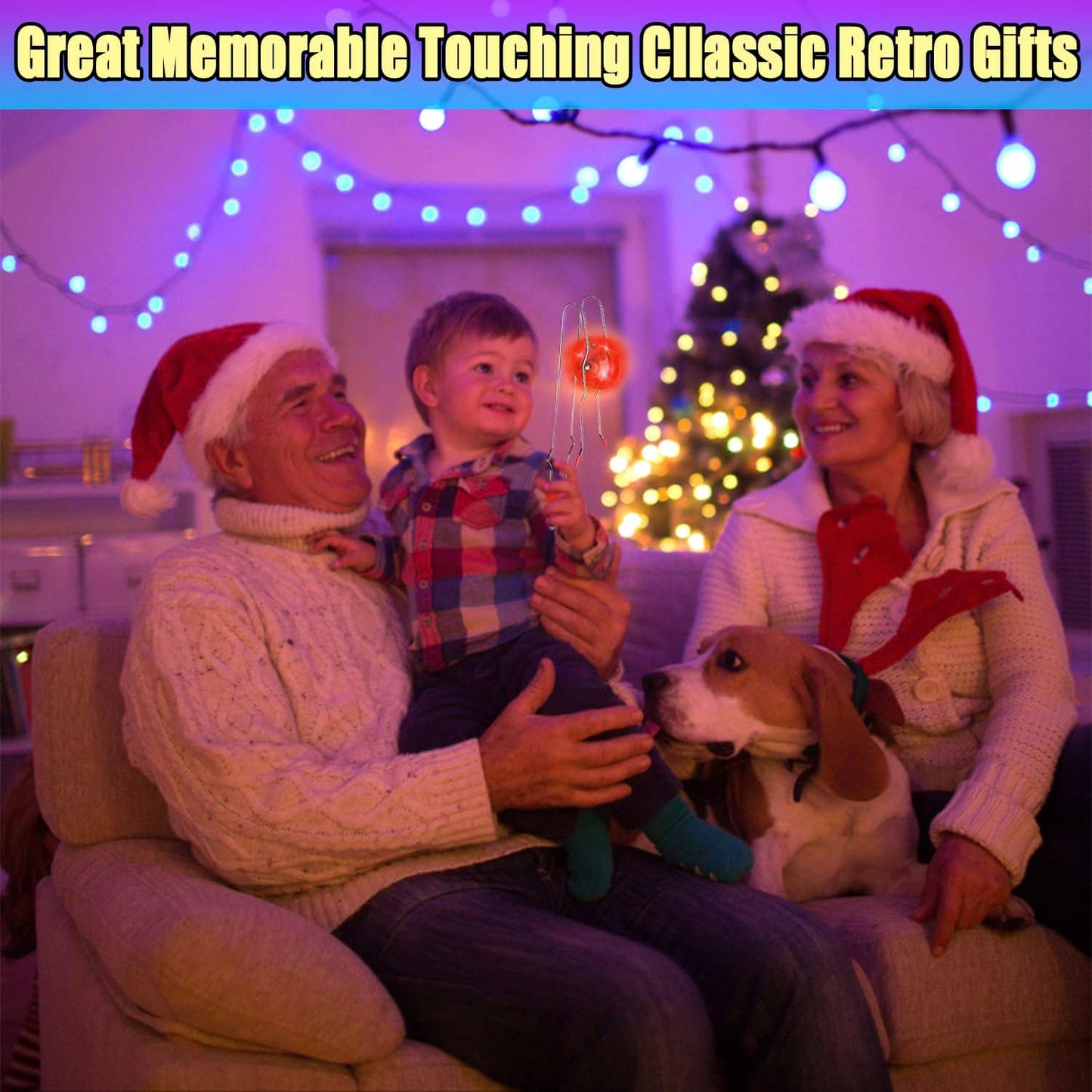 Jishi Retro Magic Rail Twirler 3Pcs Light Up Glow Magnetic Gyro Wheel, Kids Classic Vintage Trick Yoyo Sensory Fidget Toys, Cool Unique Nostalgia Gifts Fun Stocking Stuffers for 3+ Year Old Boys Girls