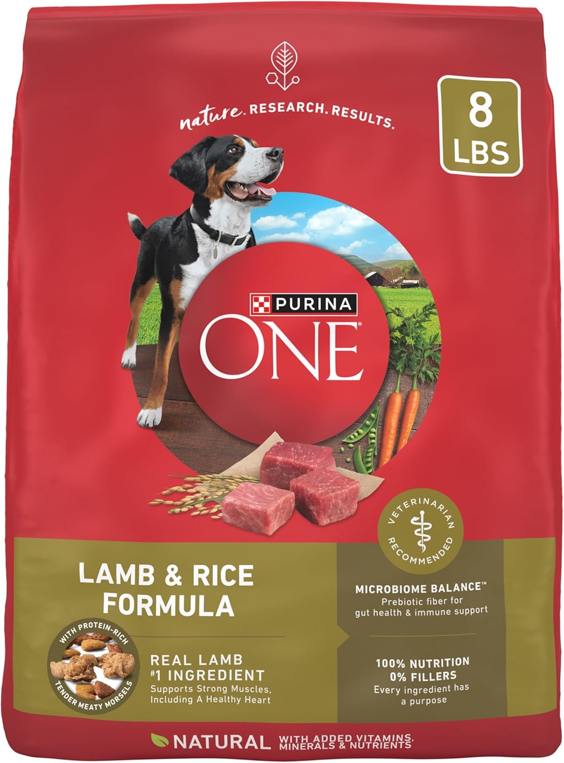 Purina ONE Dry Dog Food Lamb and Rice Formula - 8 lb. Bag - Cart Shape