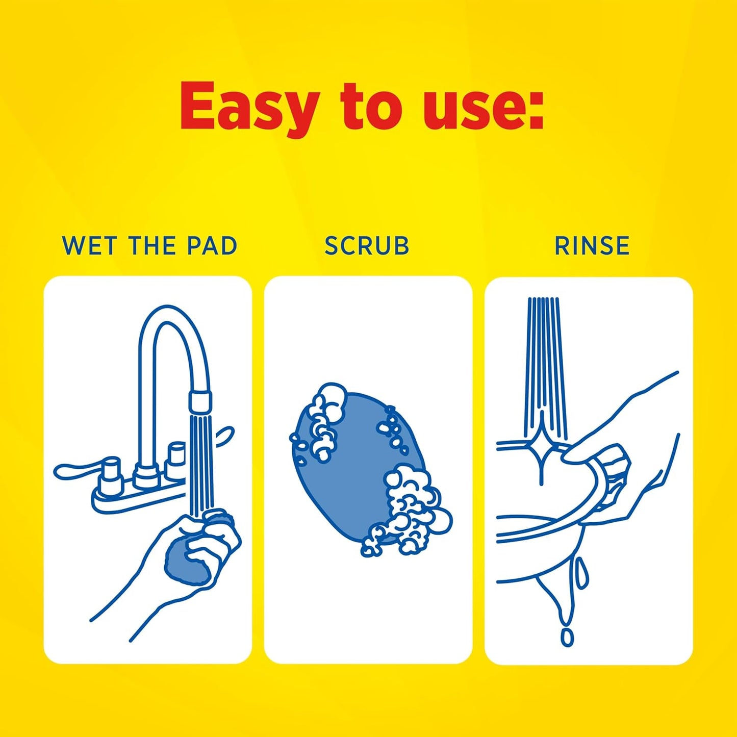 S.O.S Steel Wool Soap Pads, Lemon Fresh, 10 Count