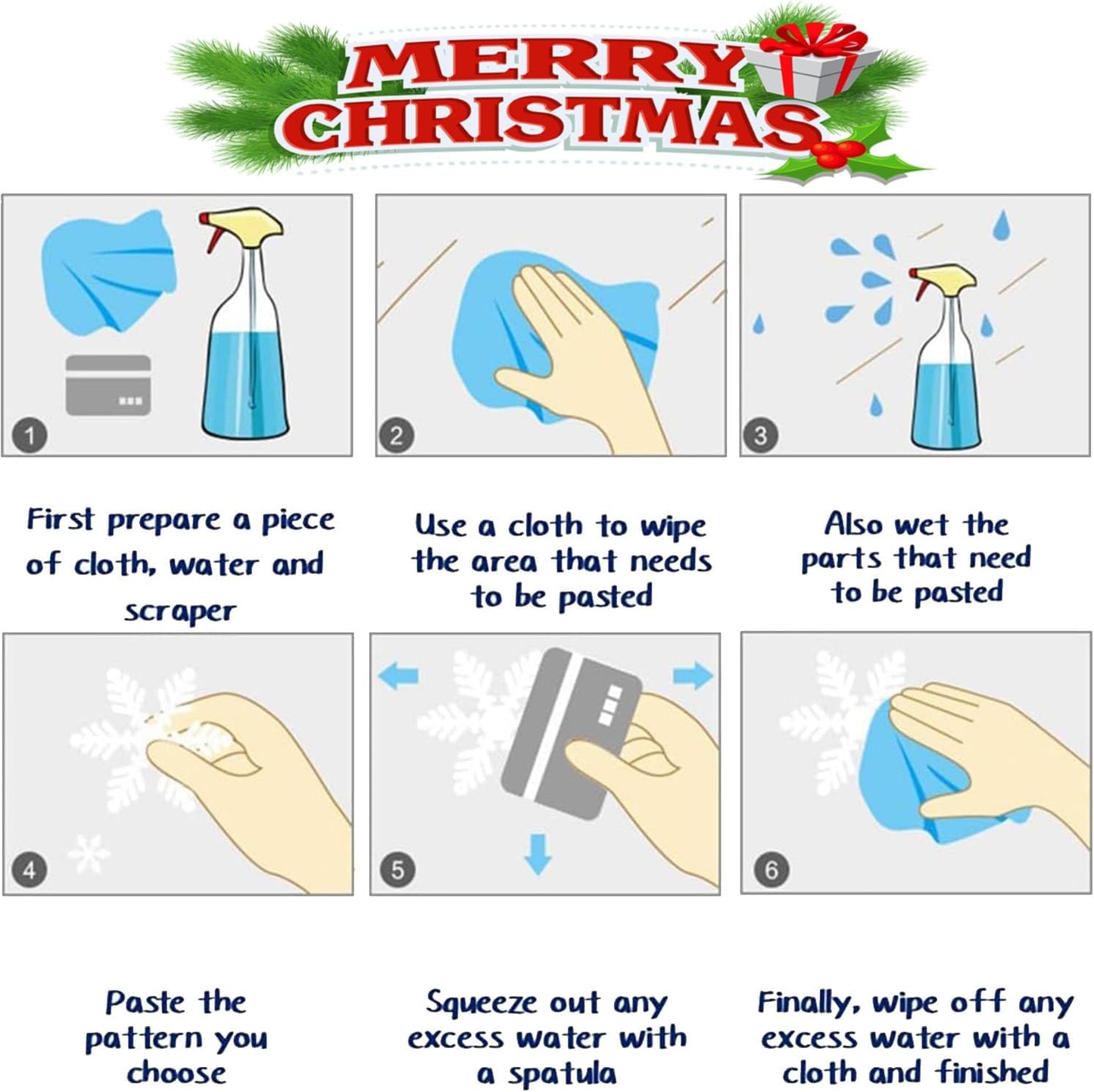 72PCS Christmas Window Clings for Glass Windows,Double Sided Snowflakes Xmas Window Stickers,Reusable Static Santa Claus Reindeer Snowman Christmas Decals,Winter & Holiday Decorations