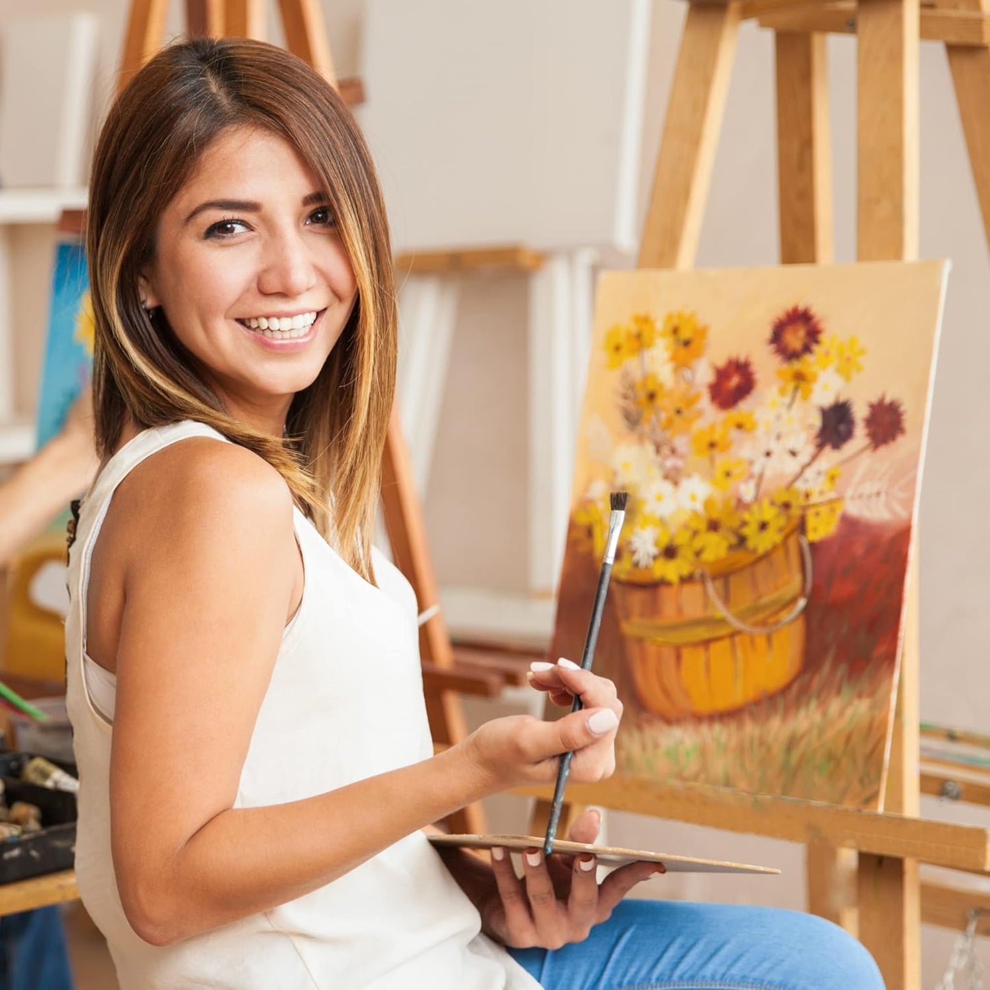 KEFF 24-Pack Canvas for Painting, 6 of 5x7, 8x10, 9x12,11x14 Painting Canvas Boards, Art Supplies for Adults & Kids - 100% Cotton Primed Canvases for Painting Acrylic, Oil, Watercolor, Tempera