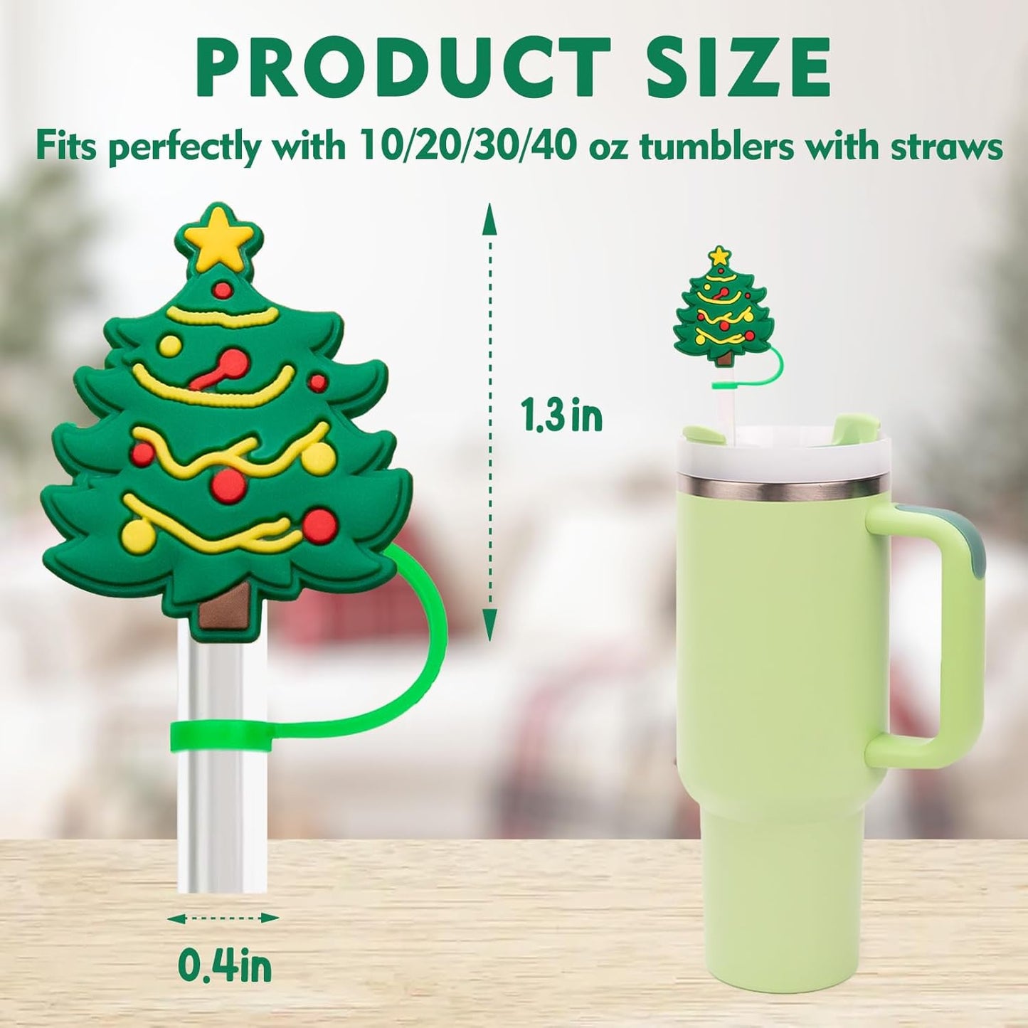 Advent Calendar 2025 - Christmas Countdown Calendars 24 Days of Surprises with 10mm Straw Toppers - Straw Cover Caps Funny Gifts for Cup 30Oz 40Oz Tumbler Kids Teens Boys Girls Adults