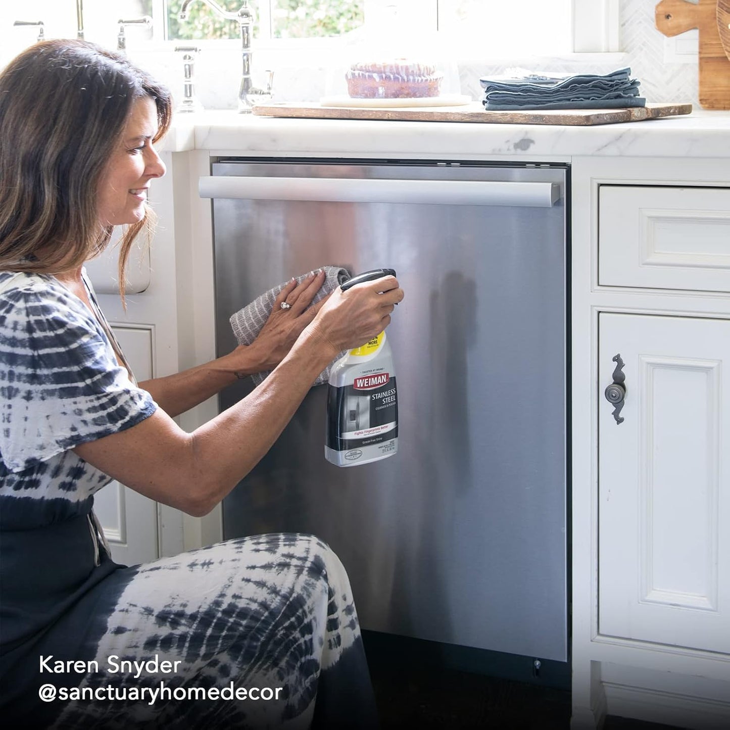 Weiman Stainless Steel Cleaner and Polish - 2 Pack - Removes Fingerprints, Residue, Water Marks and Grease from Appliances w/Buffing Towel