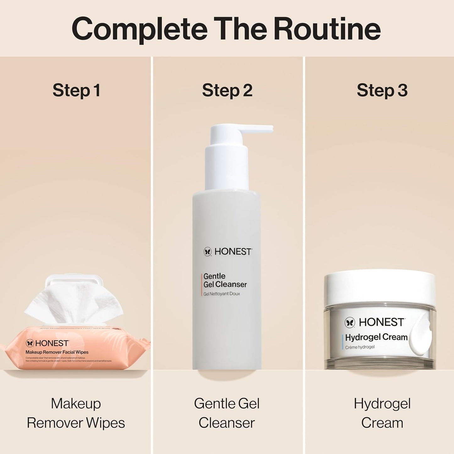 Honest Beauty Fragrance Free Cleansing Makeup Remover Facial Wipes | Plant Based, Hypoallergenic, Gentle for Sensitive Skin | 90 Count