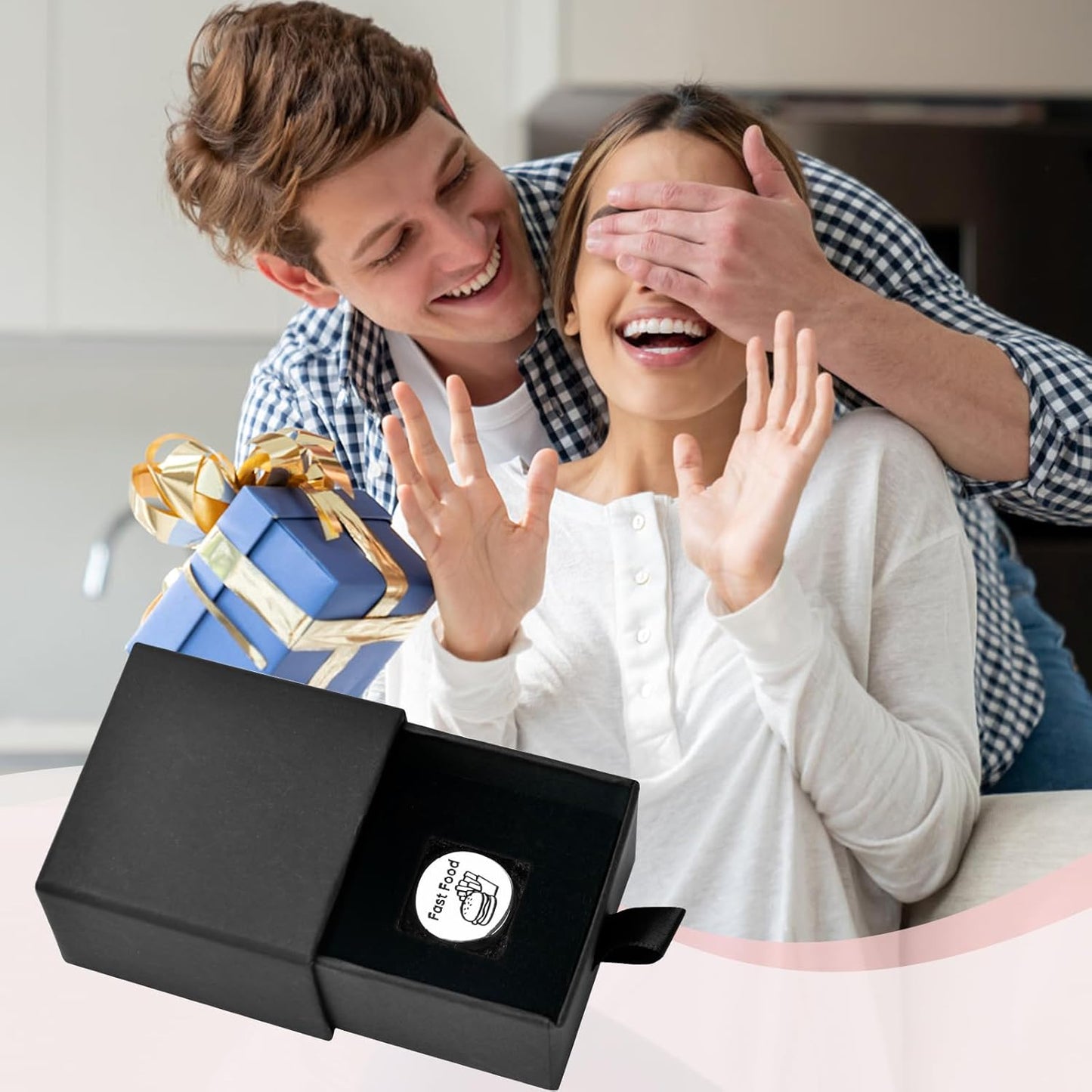 Valentines Day Gifts for Him Her: Steel Food Decision Dice Funny Gifts for Men Women Couple Girlfriend Boyfriend Husband Wife Anniversary Birthday Wedding Fathers Day Christmas Stocking Stuffers