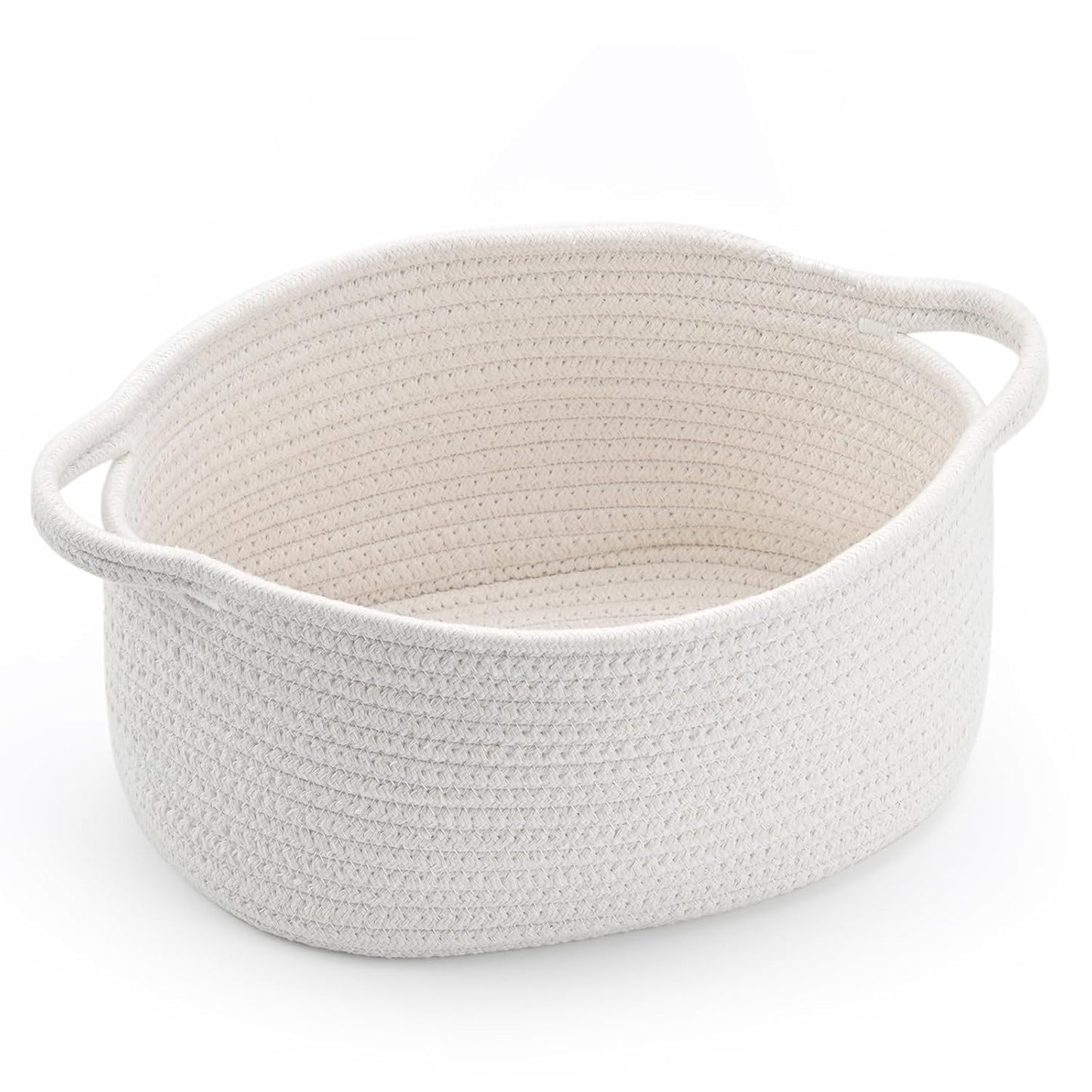Cute Woven Storage Basket with Handle, Baskets for Gifts Empty, Gift Baskets for Birthday Baby Shower Burr, Decorative Organizer Box for Baby Toy Pet, 13" D x 8" W x 6" H
