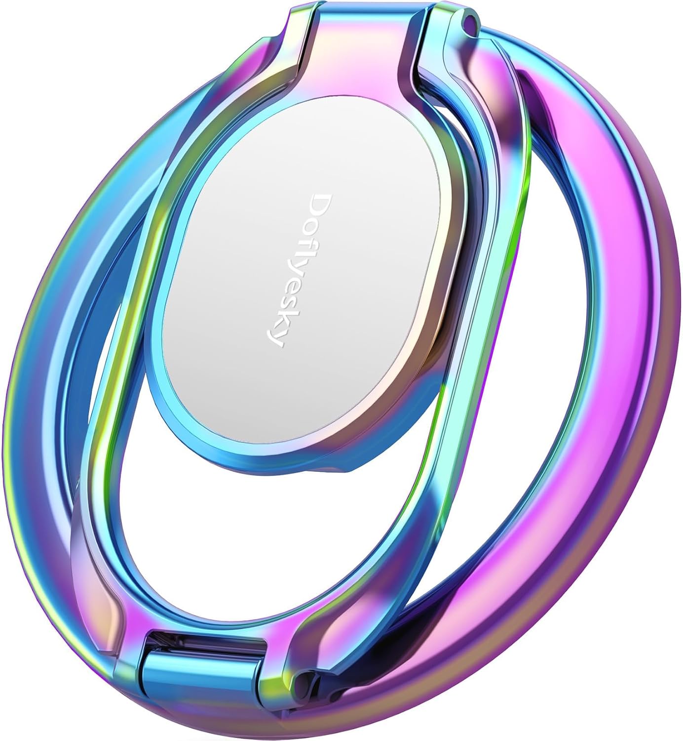 Magnetic Phone Ring Holder with Magsafe, Double Adjustable Gym Finger Ring Grip, Removable Phone Grip, for iPhone, iPad and Smartphones, Compatible with Magnetic Car Mount (Colorful)