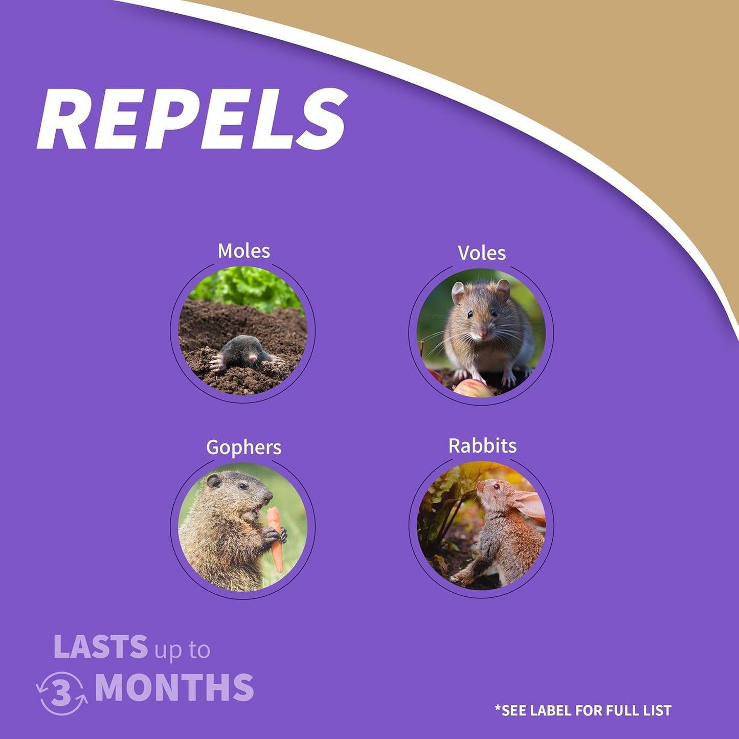 Bonide MOLEMAX Mole & Vole Repellent Granules, 10 lbs. Ready-to-Use, Outdoor Lawn & Garden Mole Control, People & Pet Safe