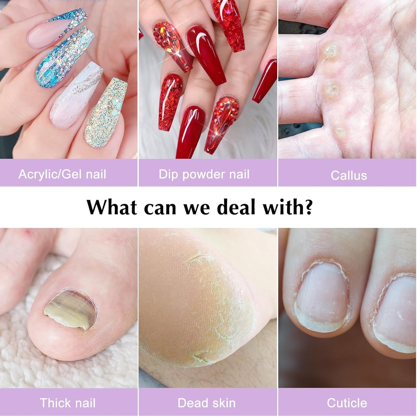 COSLUS C40 Electric Nail Drill File Professional: for Acrylic Gel Dip Powder Nails Portable Nail Machine Kit Manicure Pedicure Tools Polishing Set with Nail Drill Bits Sanding Bands