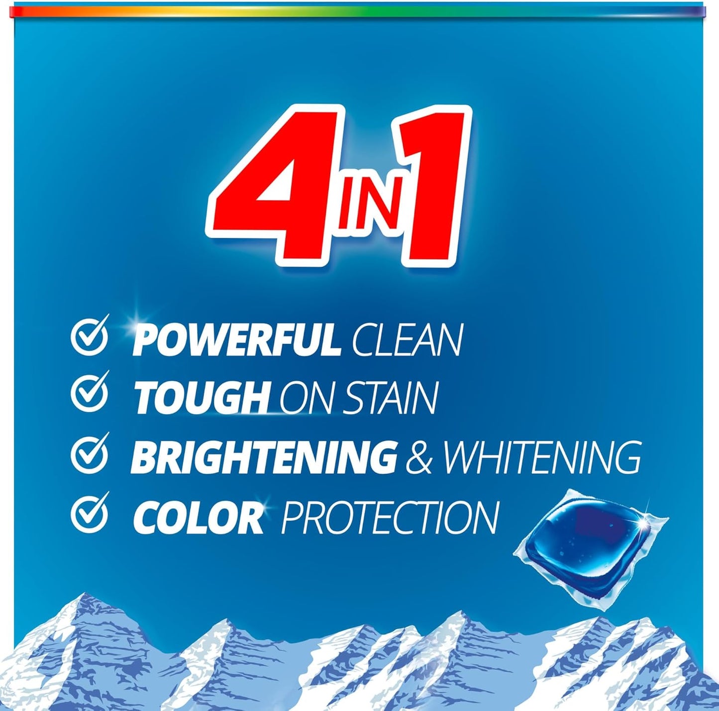 Purex 4-in-1 Laundry Detergent Pacs, Fresh Mountain Breeze, 66 Pacs