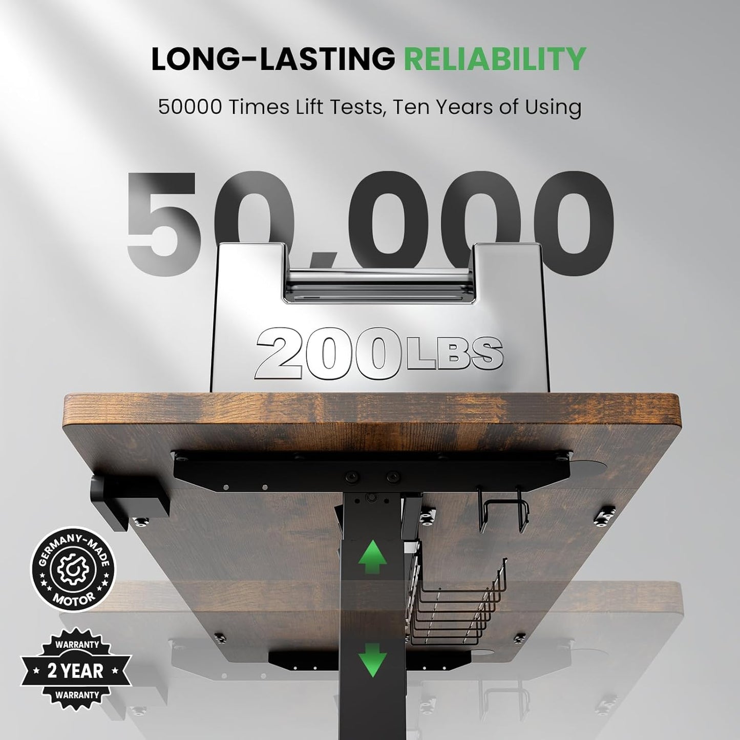 SIAGO Electric Standing Desk Adjustable - 63 x 24 Inch Sit Stand up Desk with Cable Management - 3 Memory Preset Adjustable Height Table