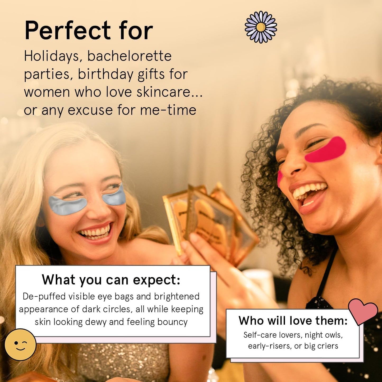 grace & stella Award Winning Under Eye Mask - Valentines Day Gifts for Her, Self Care Gifts for Women- Reduce Dark Circles, Puffy Eyes, Wrinkles, Under Eye Patches - Vegan (24 Pairs, Pink)