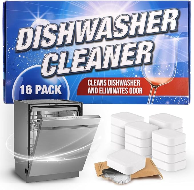 Impresa Dishwasher Cleaner and Deodorizer - 16 Tablets - Eliminates Limescale and Mineral Buildup - Removes Unwanted Odors - Compatible with Most Dishwashers - Fresh Scent - Dishwasher Pod Cleaner