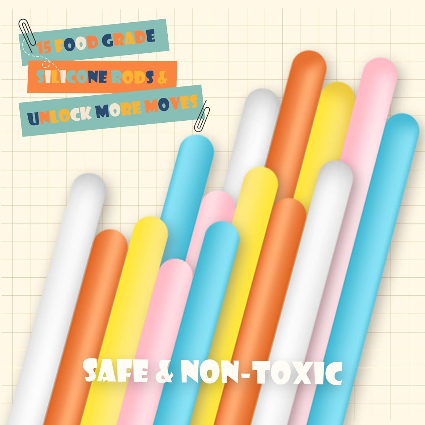 Sensory Activity Board, Double-Sided Silicone Sensory Fidget Toy with 15 Strings for Autism, Stress, Anxiety, Calming, Focus, No Mess, ADHD & Silent, for Kids 3+ & Adults with Portable Travel Bag