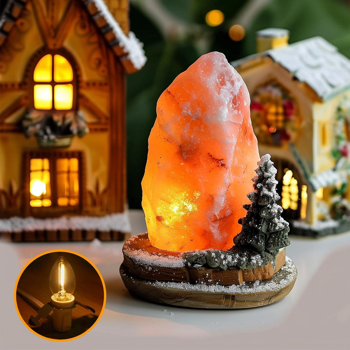 Brightown Accessory Cord with LED Bulb - 6ft Cord with On/Off Switch for Night Lights, Halloween Pumpkin, Blow Mold, Christmas Village House, Holiday Ceramic Trees, Craft Projects, 2 Pack