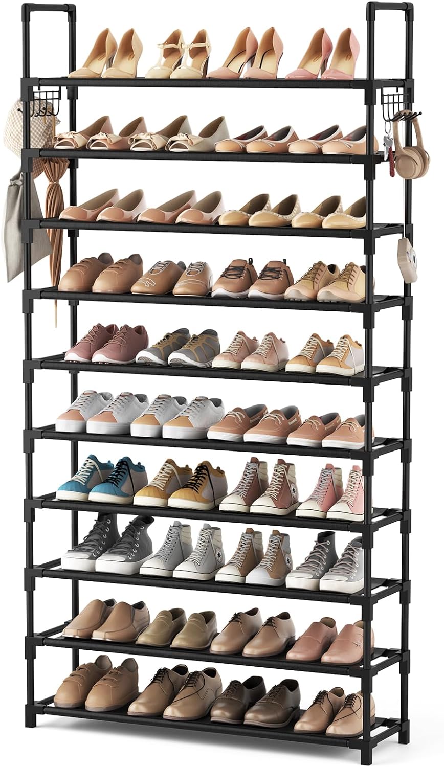 tall shoe rack for closet