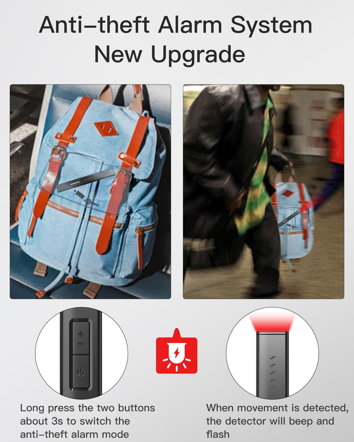 Hidden Camera Detectors, Bug Detector Anti Spy Camera Finder, GPS Tracker Detector Hidden Device Detector 6 Modes for Travel, Car, Bathroom,Office, Hotel, P18 Mix