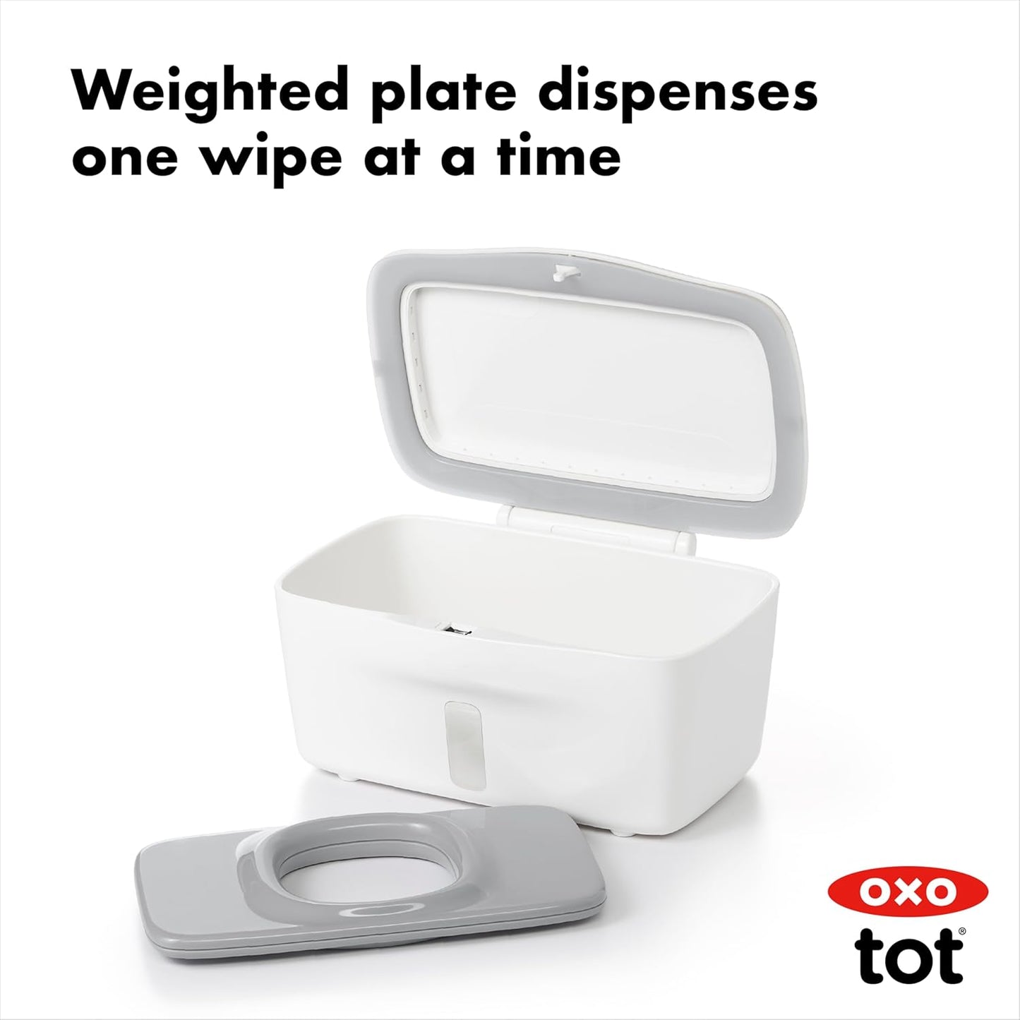 OXO Tot Perfect Pull Baby Wipes Dispenser – One-Handed Wipe Holder, Moisture-Sealed, Refillable