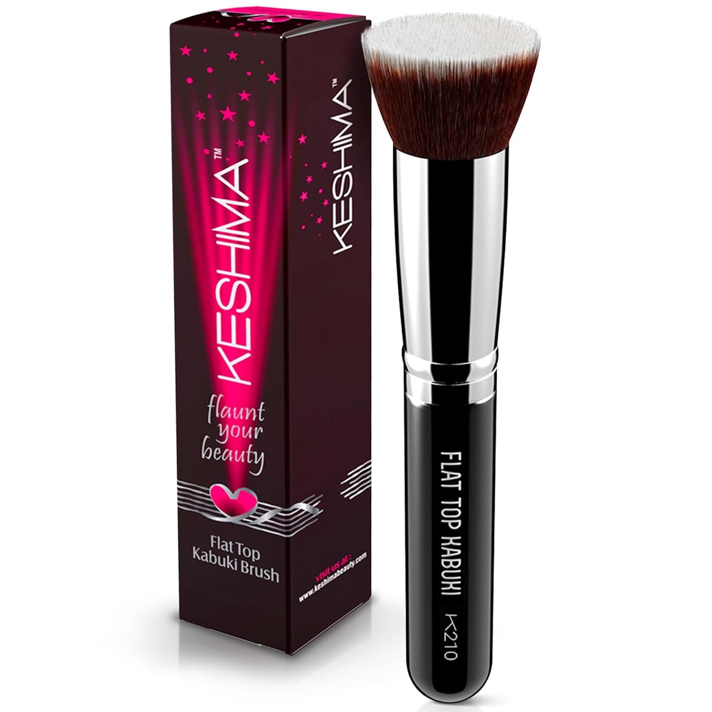 Premium Flat Top Kabuki Foundation Brush By KESHIMA - Cart Shape