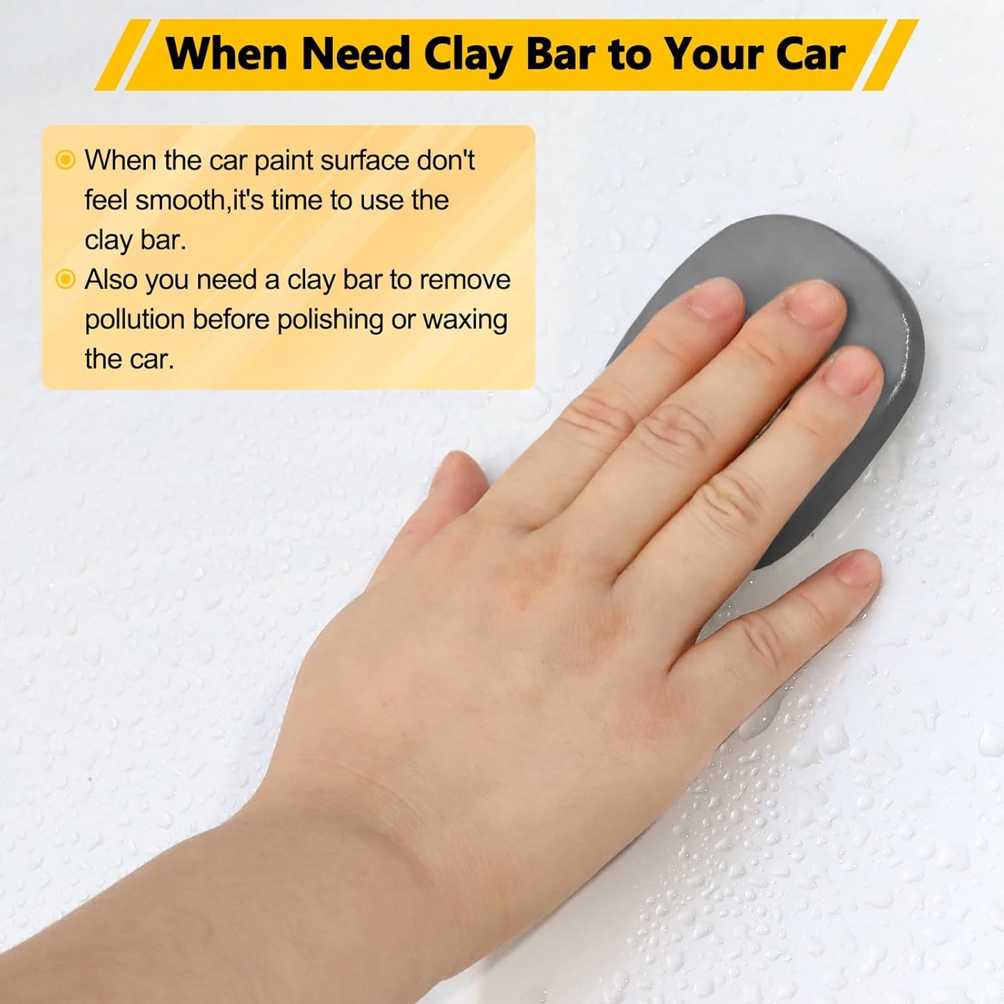 Car Clay Bar 4 Pack 400g, Premium Grade No Scratch Magic Clays Bars Detailing Cleaner Kit Glass Deatil Cleaning with Washing and Adsorption Capacity for Auto SUV,RV,Truck