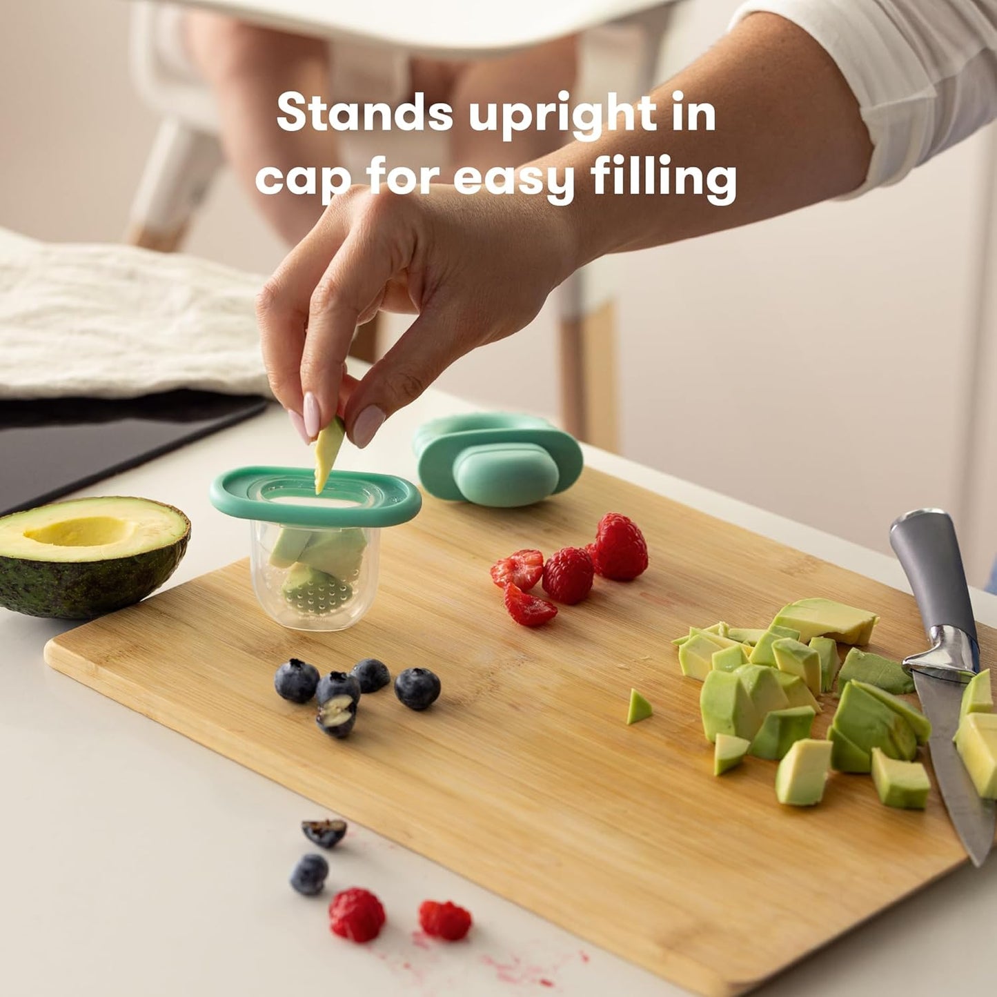 Frida Baby Push Pop Silicone Feeder, Baby Fruit Food Feeder to Safely Introduce New Foods, Fresh + Frozen, Breastmilk Popsicles, BPA Free, Dishwasher Safe | 3 Count, Teal