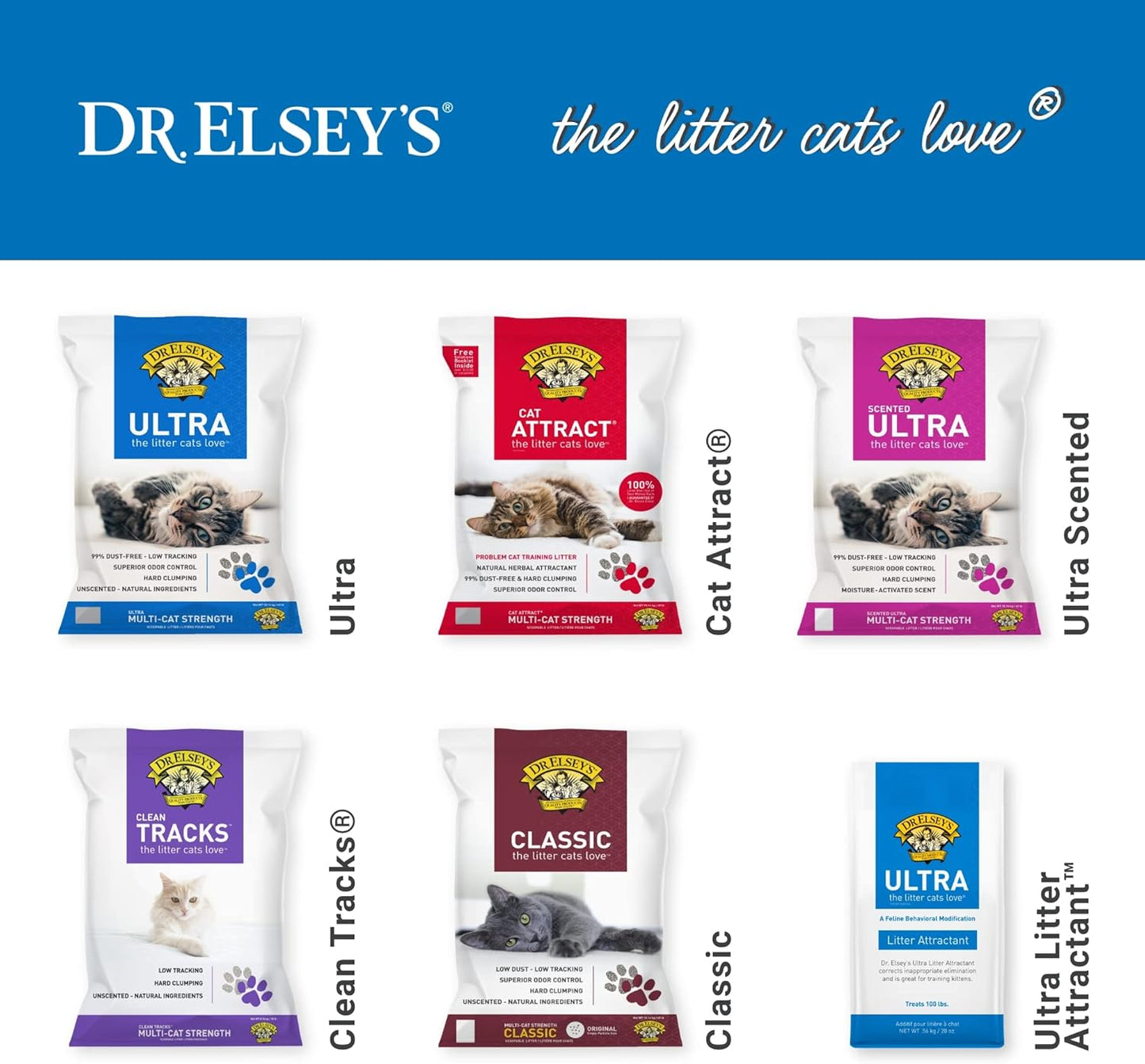 Dr. Elsey's Ultra UnScented Clumping Clay Cat Litter 40 lb. Bag