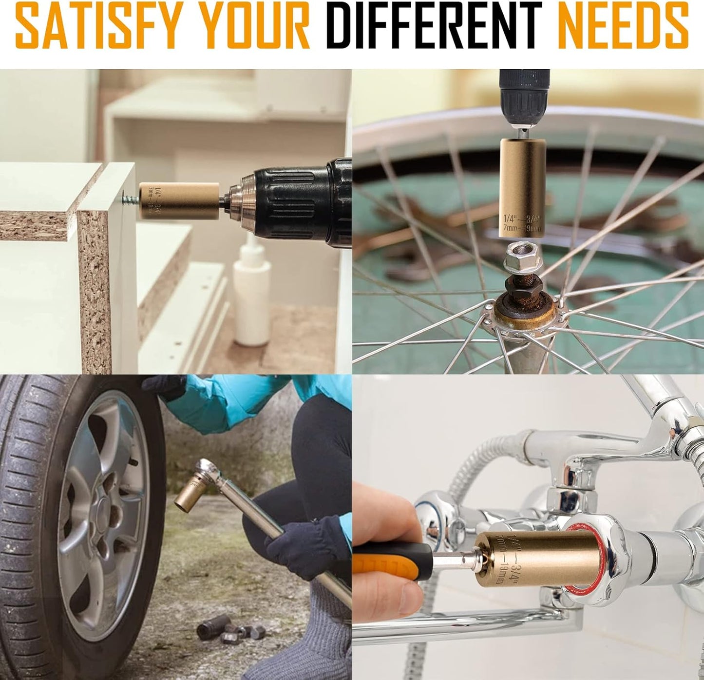 Lenski Stocking Stuffers for Men Adults, Super Universal Socket Christmas Gifts for Men, Mens Gifts for Dad Him Grandpa, White Elephant Gifts for Adults, Birthday Dad Gift