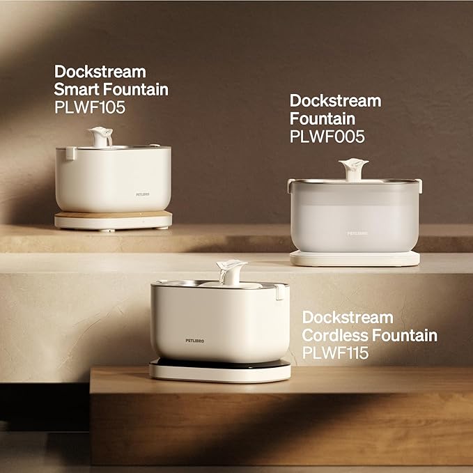 PETLIBRO Replacement Filters for Dockstream Cat Water Fountain PLWF005 PLWF115 PLWF105, 4 Months Set of Replacement Filters for Ultra Quiet Pet Water Fountain,White 8 Count (Pack of 1)