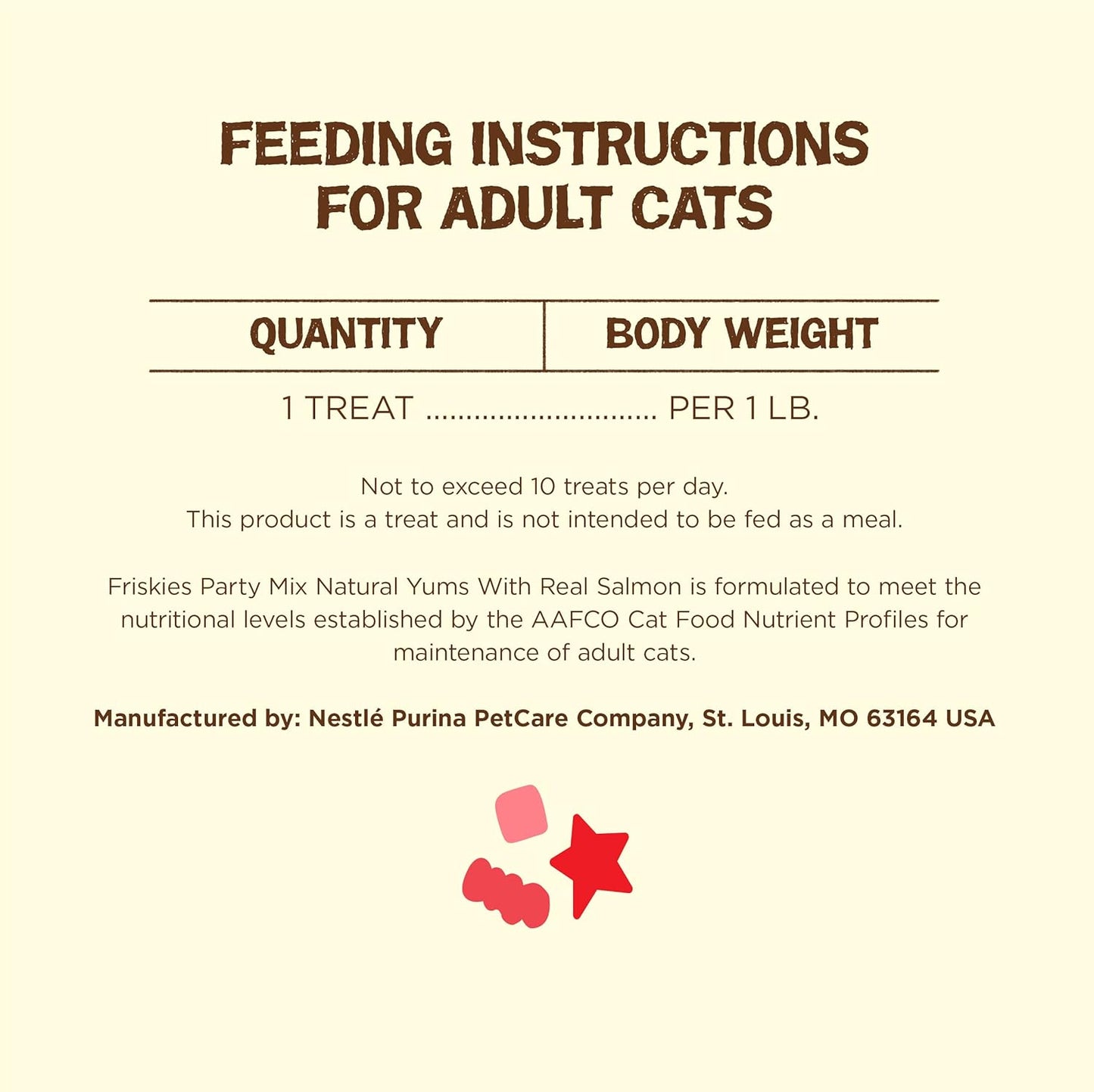 Purina Friskies Natural Cat Treats Party Mix Natural Yums With Real Salmon and Added Vitamins, Minerals and Nutrients - 20 Oz. Canister