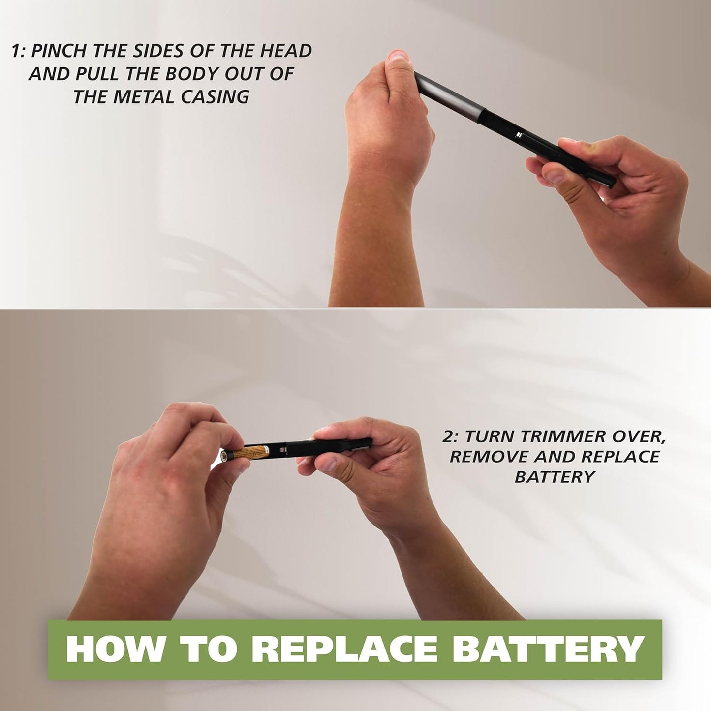 Wahl Micro Groomsman Battery Personal Trimmer for Hygienic Grooming with Rinseable, Interchangeable Heads for Eyebrows, Neckline, Nose, Ears, & Other Detailing - 05640-600