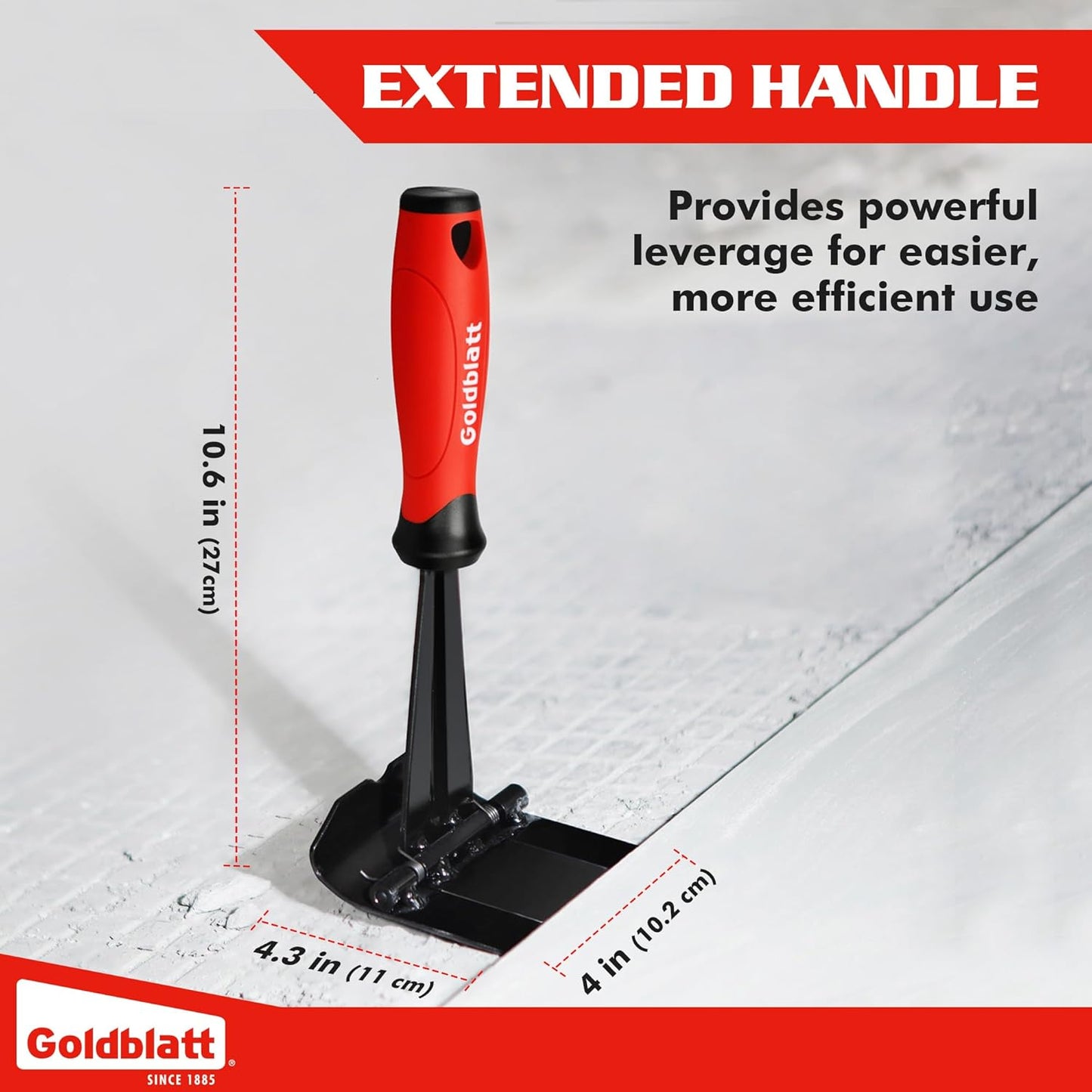 Goldblatt Trim Puller, 4-Inch Tile Removal Multi-Tool for Commercial Work & Home Improvement, Baseboard, Molding, Siding and Floor Removal, Remodeling