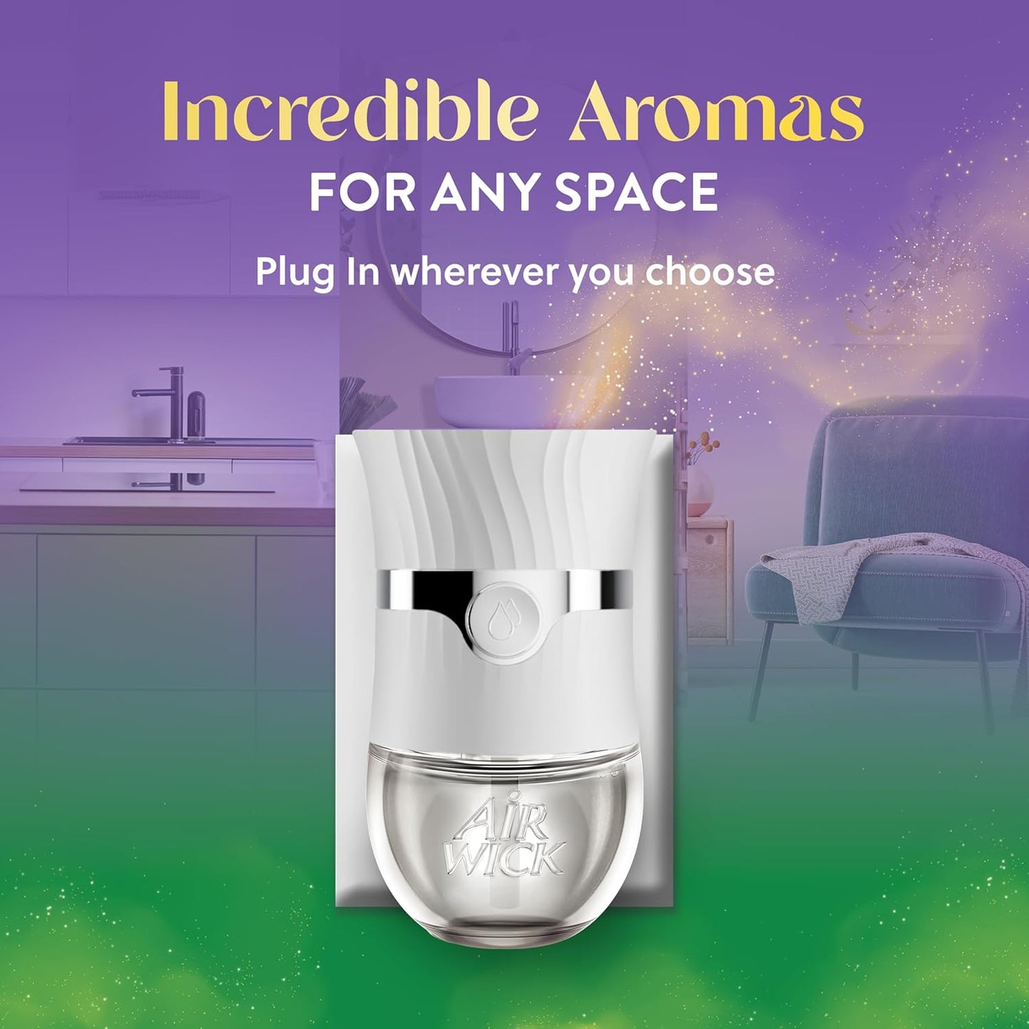 Air Wick Plug in Scented Oil Refill, 10ct, Lavender & Chamomile, Air Freshener, Essential Oils, Eco Friendly