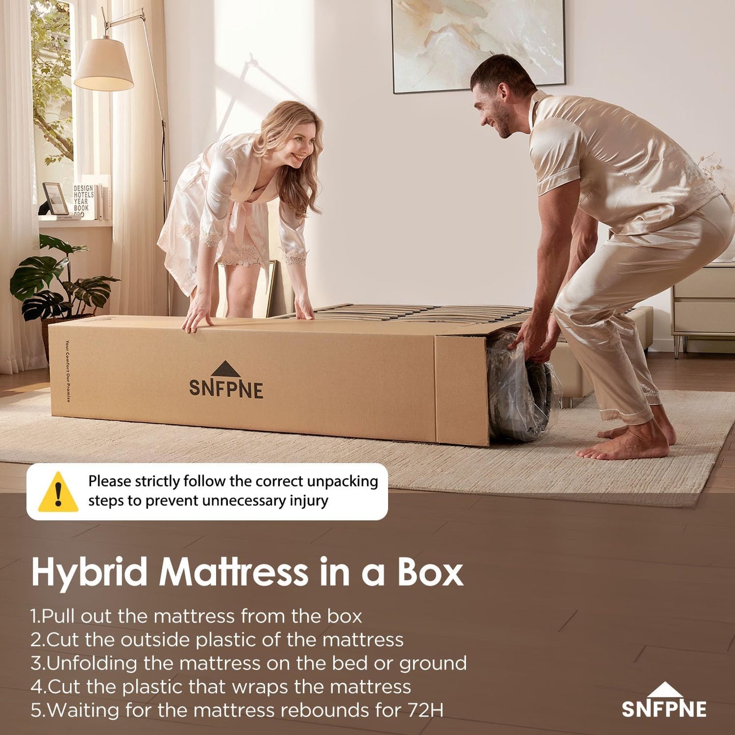 King Size Mattress 12 Inch - Medium Firm Hybrid Memory Foam Mattress with Individual Pocket Springs for Pressure Relief & Motion lsolation, CertiPUR-US Certified, Fiberglass-Free, 80" x 76"