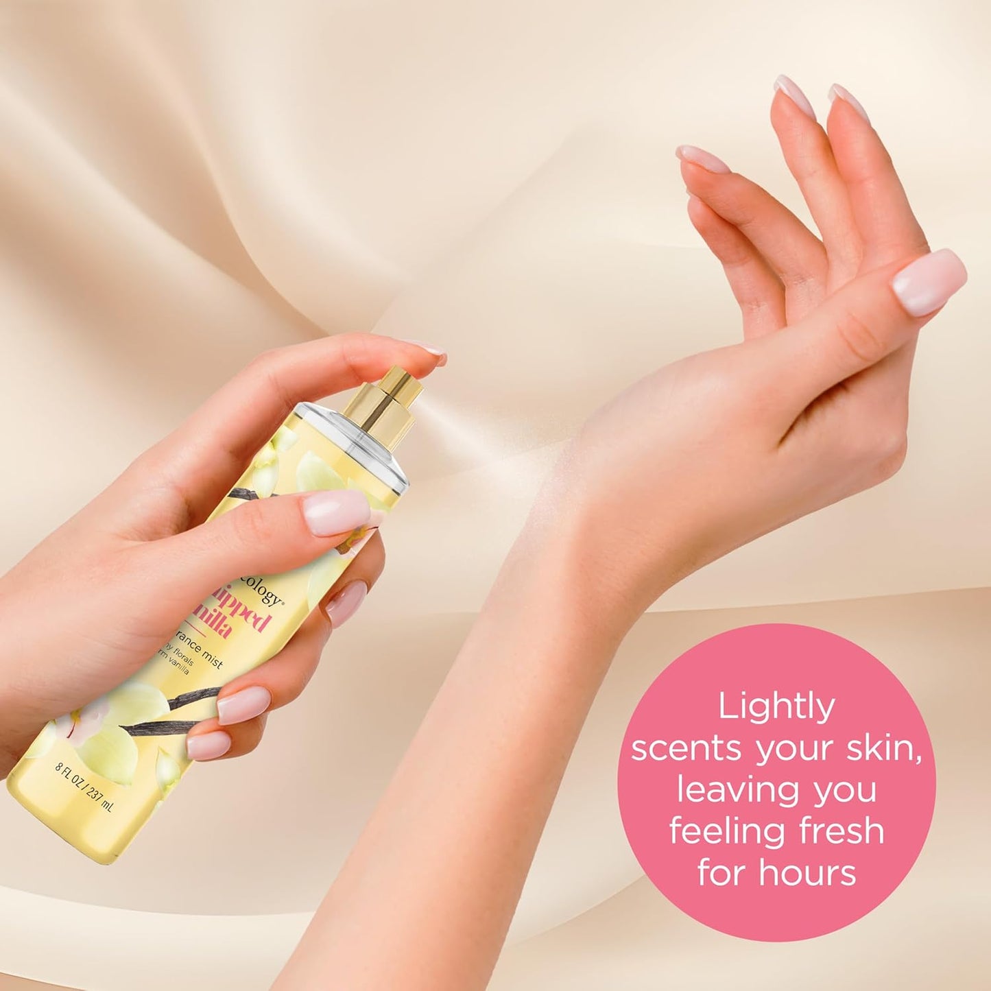 Bodycology Long-Lasting Fragrance Body Mist, Whipped Vanilla, 8 fl oz - Cart Shape