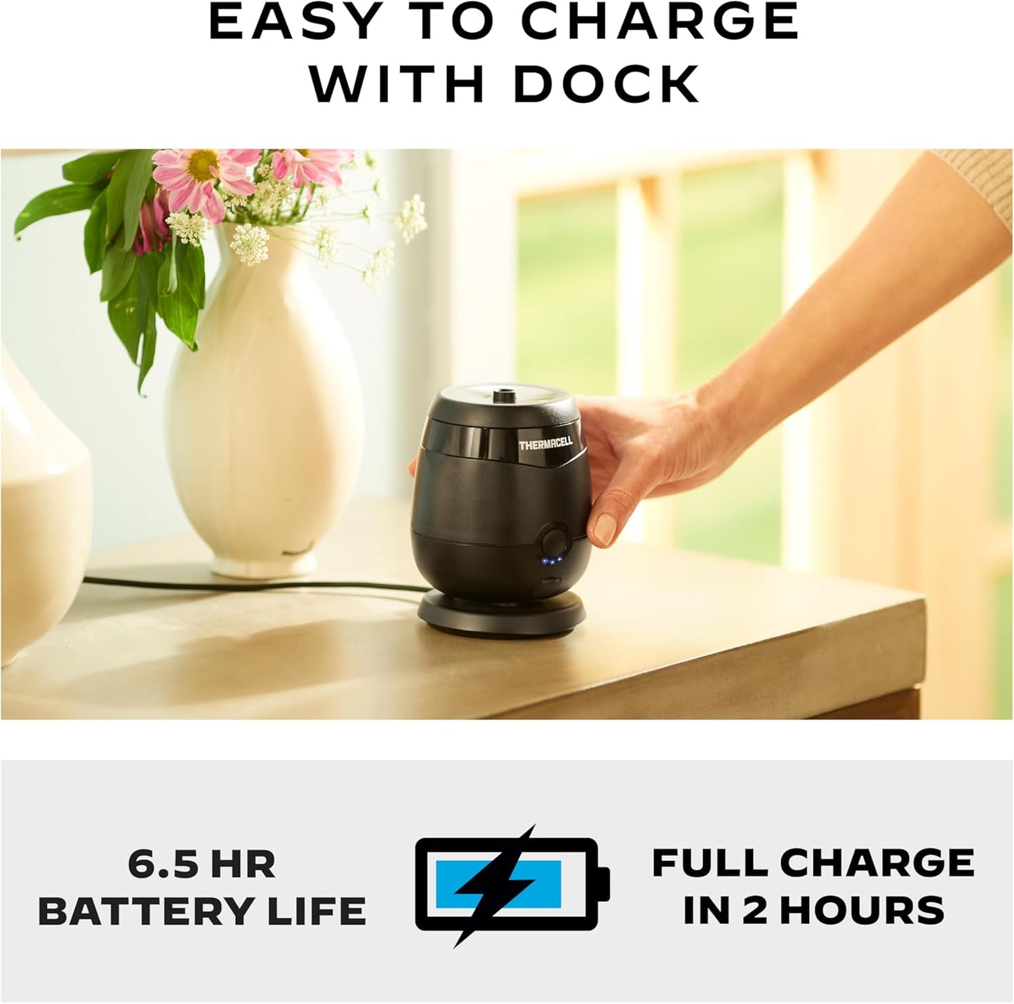 Thermacell E-Series Rechargeable Mosquito Repeller with 20’ Mosquito Protection Zone; Bug Spray Alternative; Scent Free