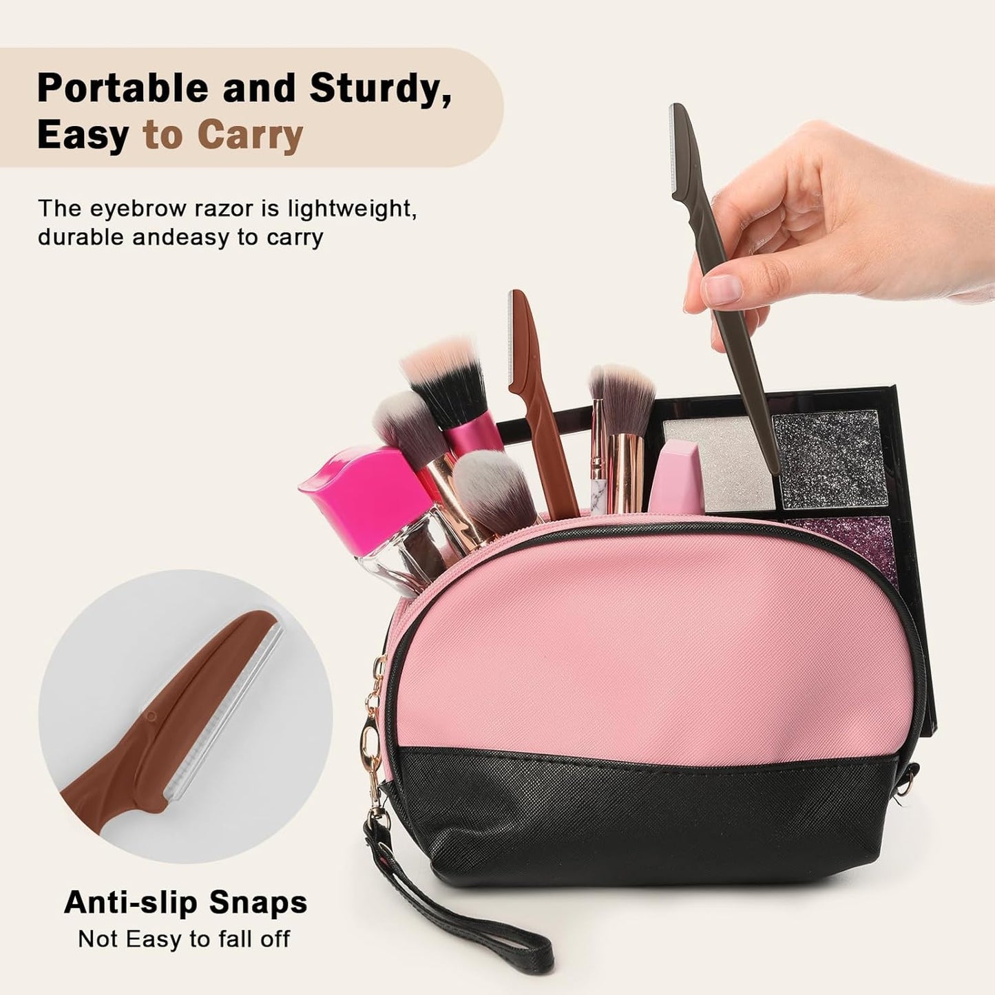 D Dermaplane Razor for Women Face - 6PCS Face Razors for Women - Eyebrow Razor with Precision Cover - Face Shaver for Men - Facial Hair Removal for Men - Neutral