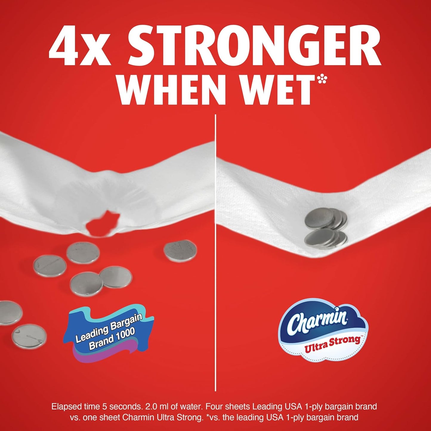 Charmin Ultra Strong Toilet Paper, 6 Mega Rolls = 24 Regular Rolls